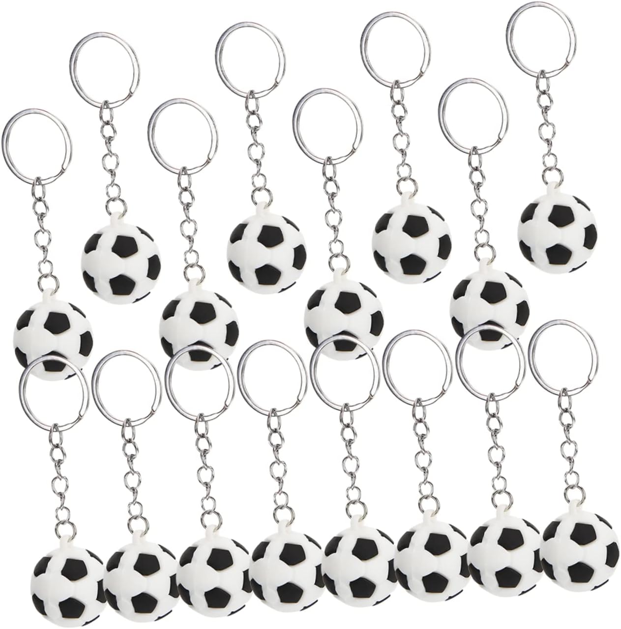 LIFKOME 16Pcs Soccer Keychains for Boys Sports Party Favors