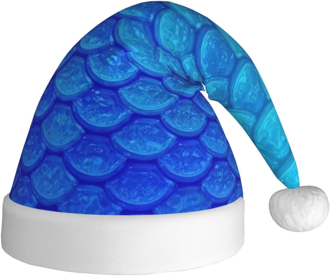 QINZHENG Ocean Sea Blue Mermaid Fish Santa Hat