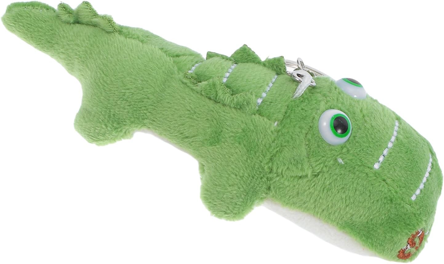 LOGOFUN 2PCS Crocodile Plush Keychain Soft Animal Toy Keyrings
