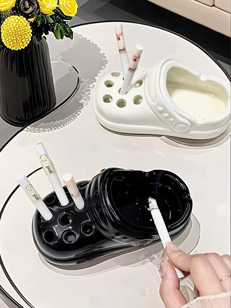 CuteZing Perforated Shoe Ceramic Ashtray 45 Inch