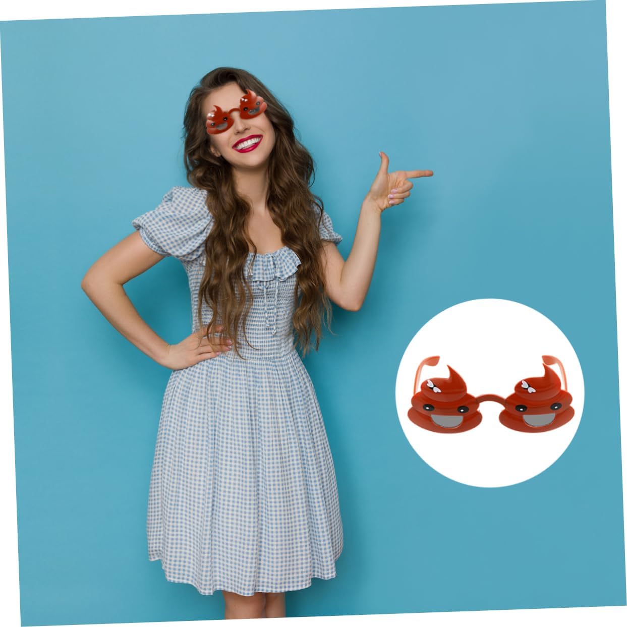 Toyvian 2Pcs Funny Poo Shape Glasses Novelty Party Props