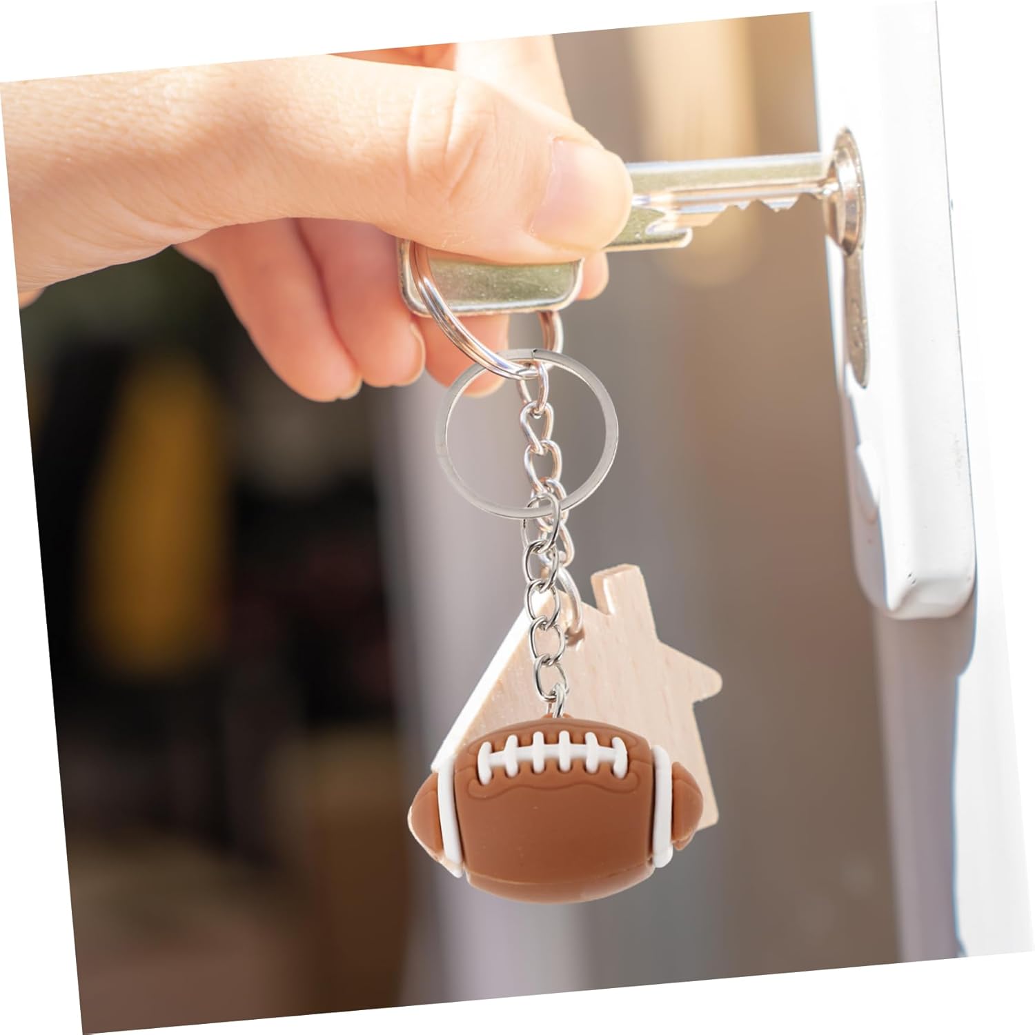 2PCS Mini Sports Balls Football Keychain for Boys