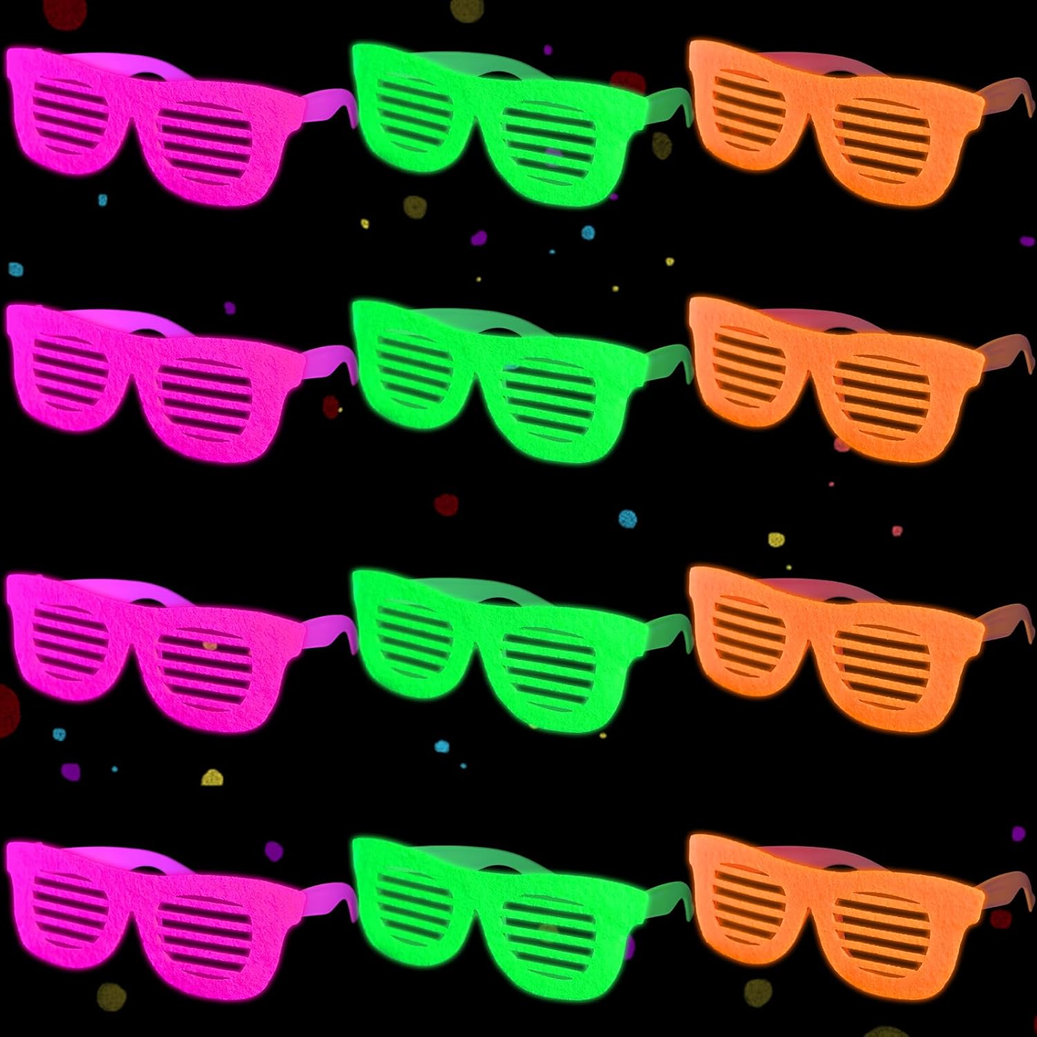Mega-L 12 Pcs Glow in The Dark Glasses Party Favors