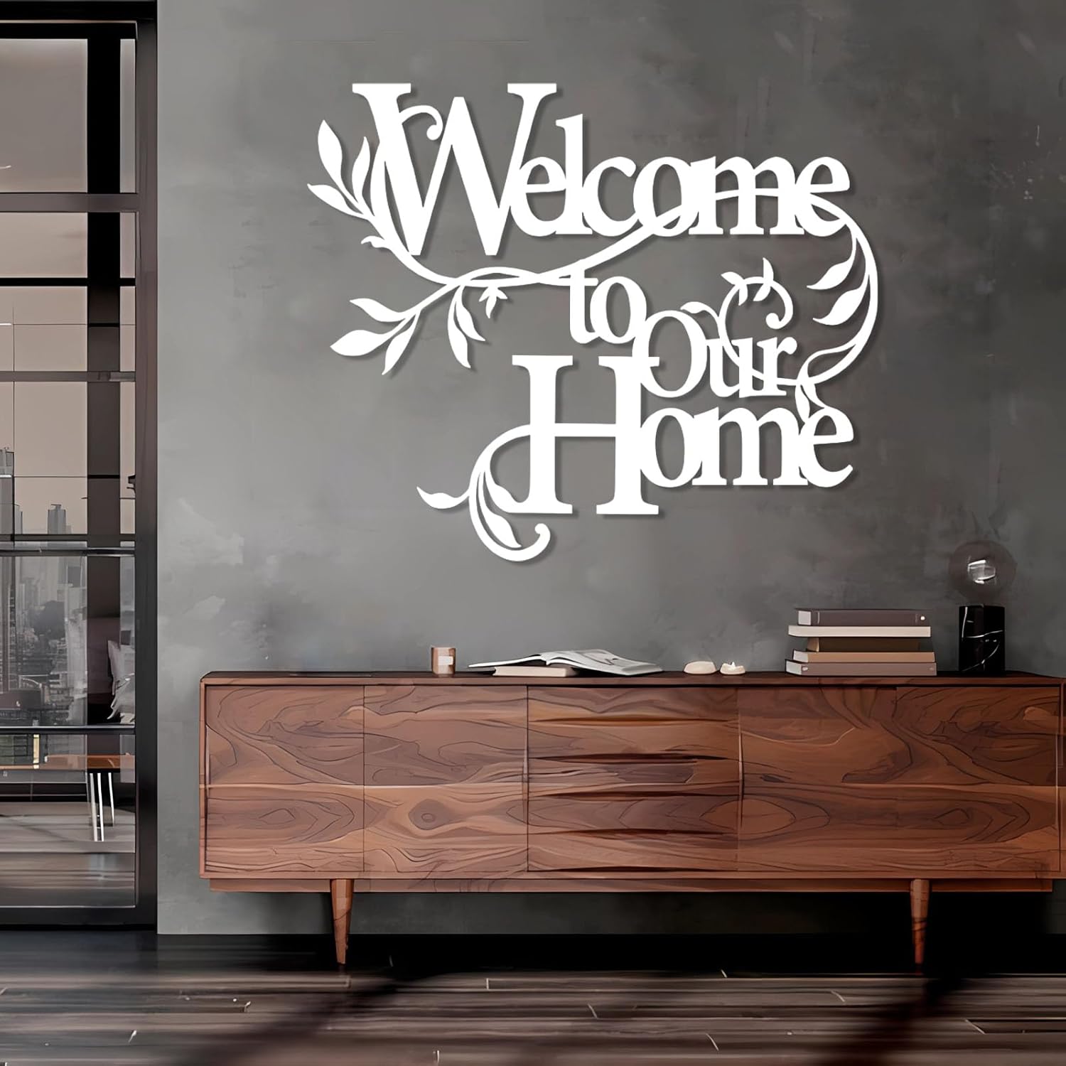 Welcome to Our Home Metal Wall Decor Sign