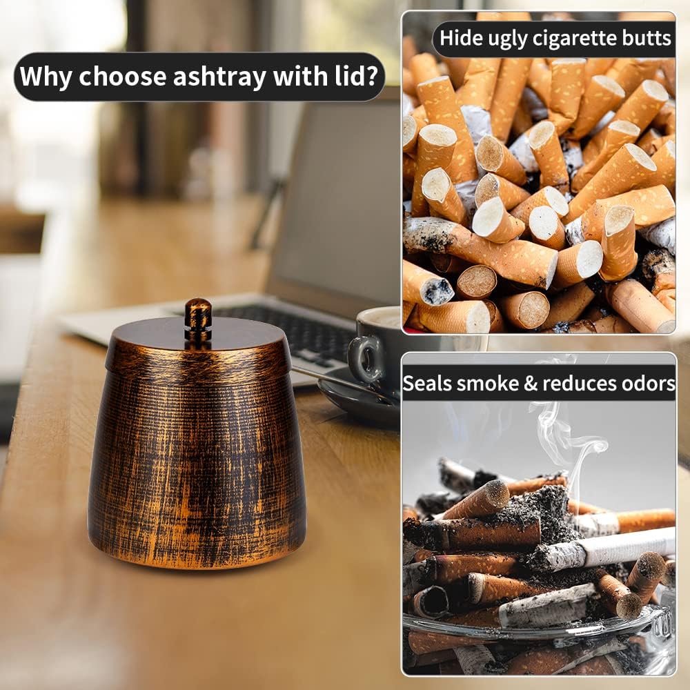 Hargtar X-Large Windproof Outdoor Ashtray with Lid