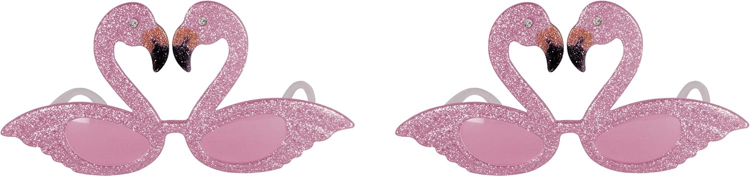 Beistle Glittered Flamingo Fanci-Frames 2 Pack Pink Black