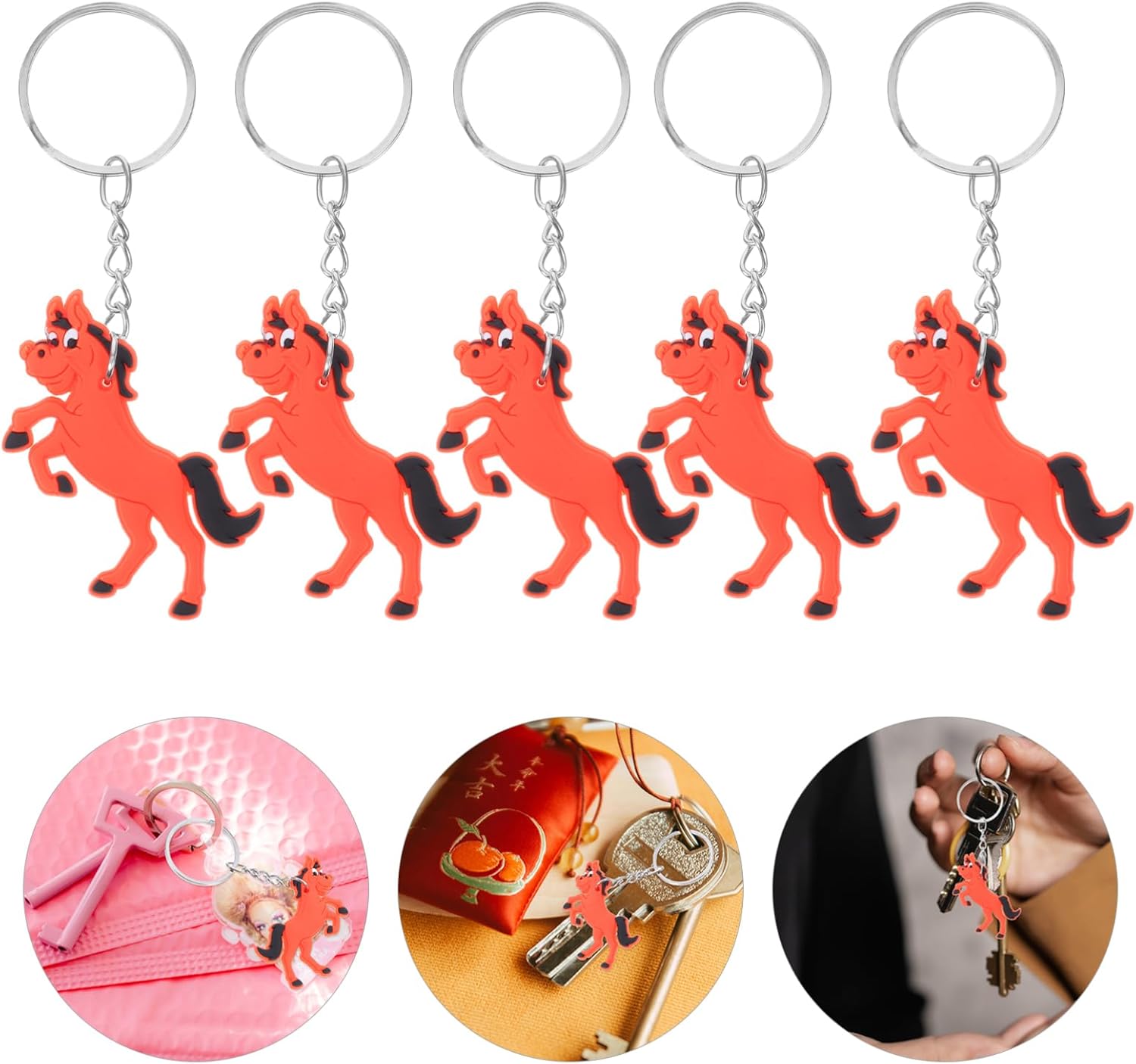 Alipis Cartoon Horse Keychain for Boys Birthday Party Favors