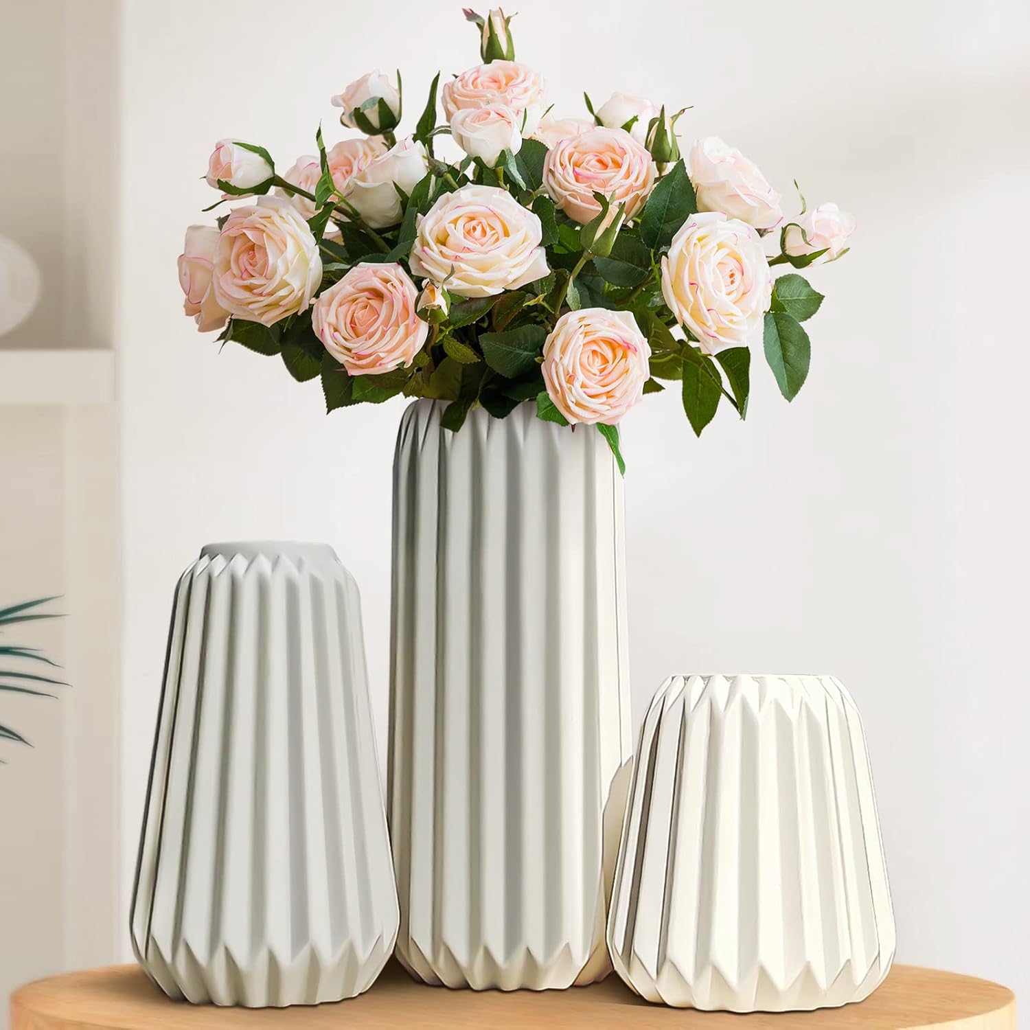 Modern Ceramic Vases Set of 3 for Home Decor