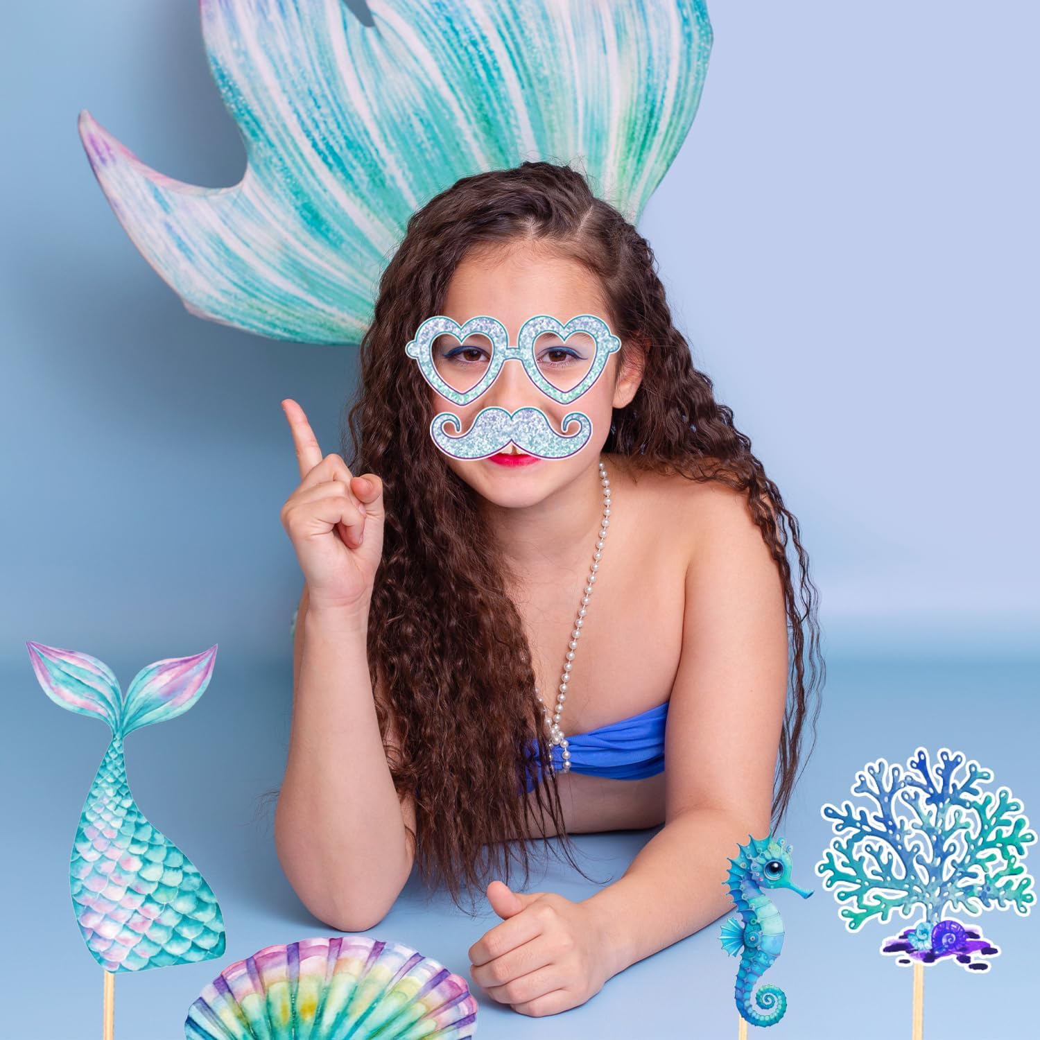 Under The Sea Party Decorations Photo Booth Props Mermaid Theme