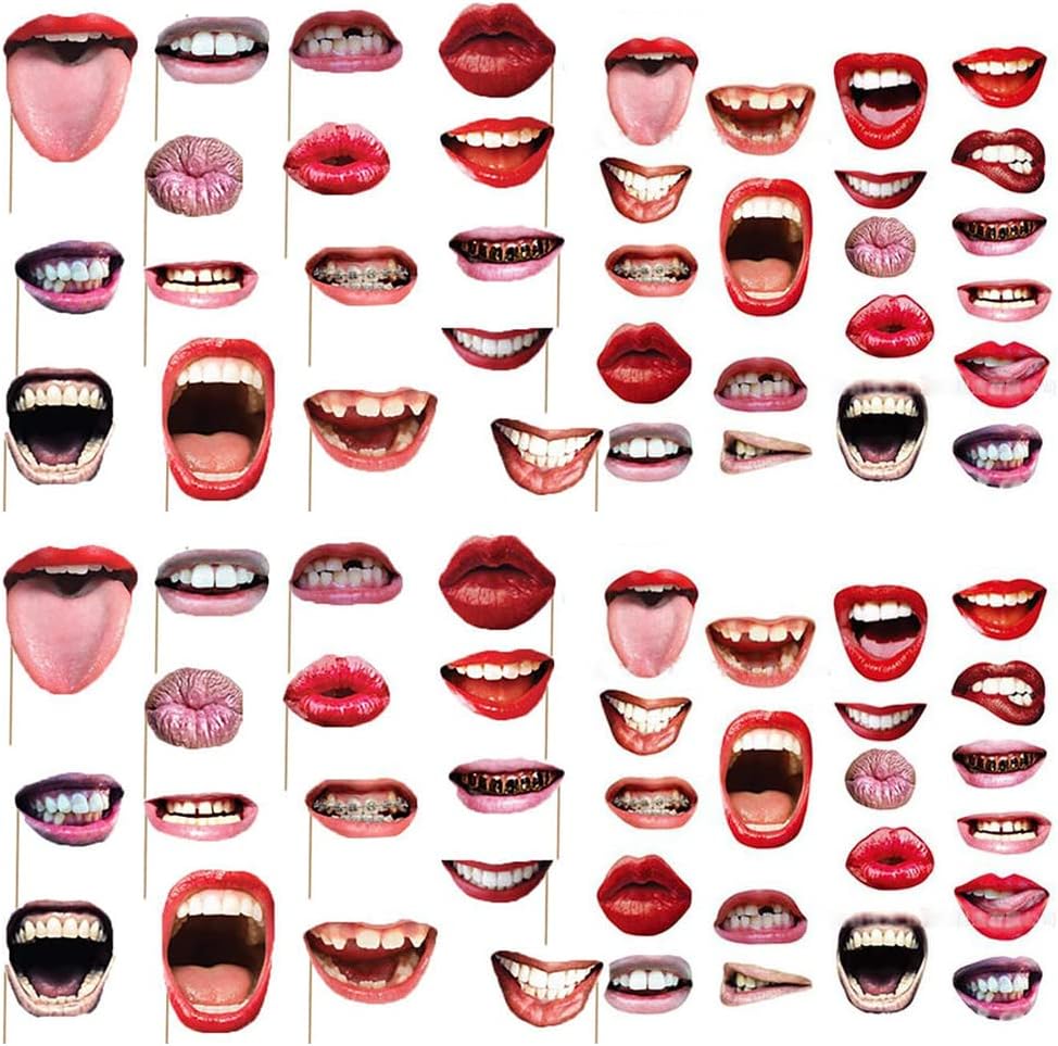 20pcs Funny Lip Mouth Photobooth Props for Parties
