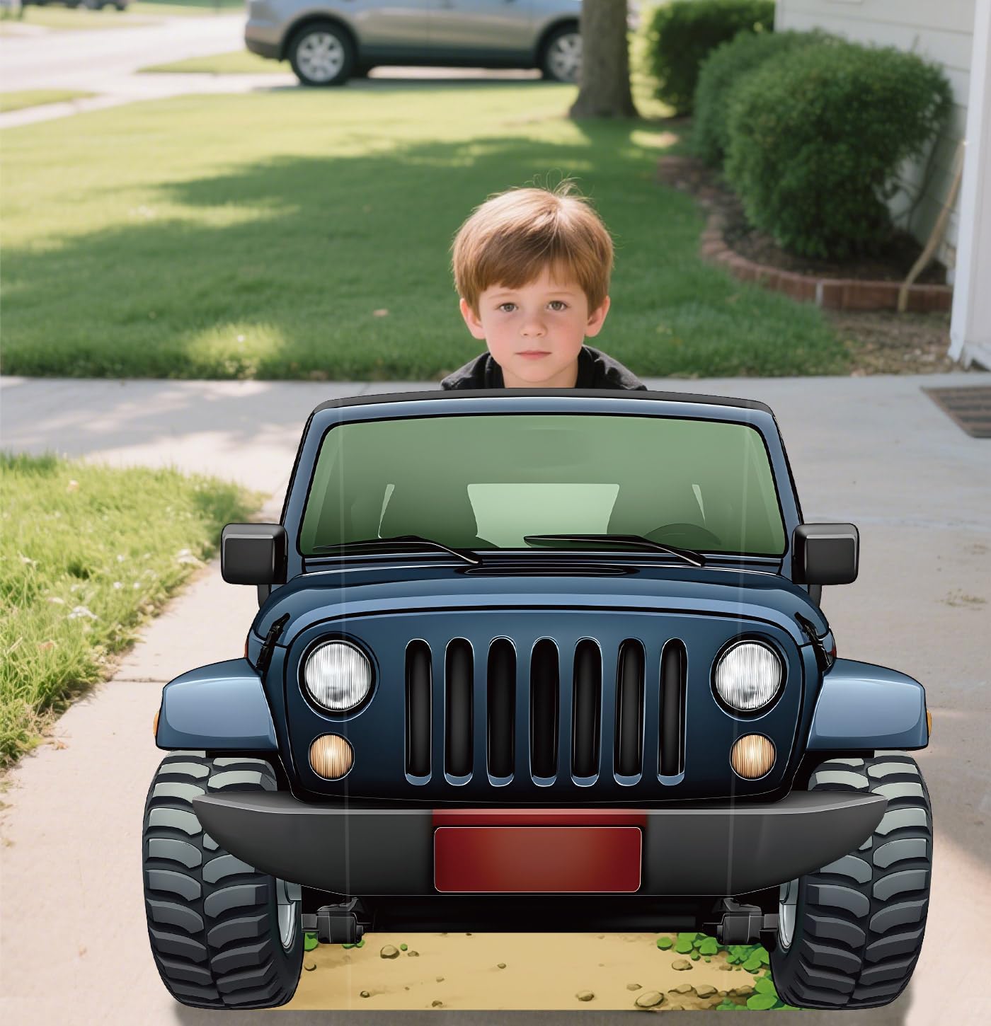 Jungle Safari Off-Road Vehicle Cardboard Cutout