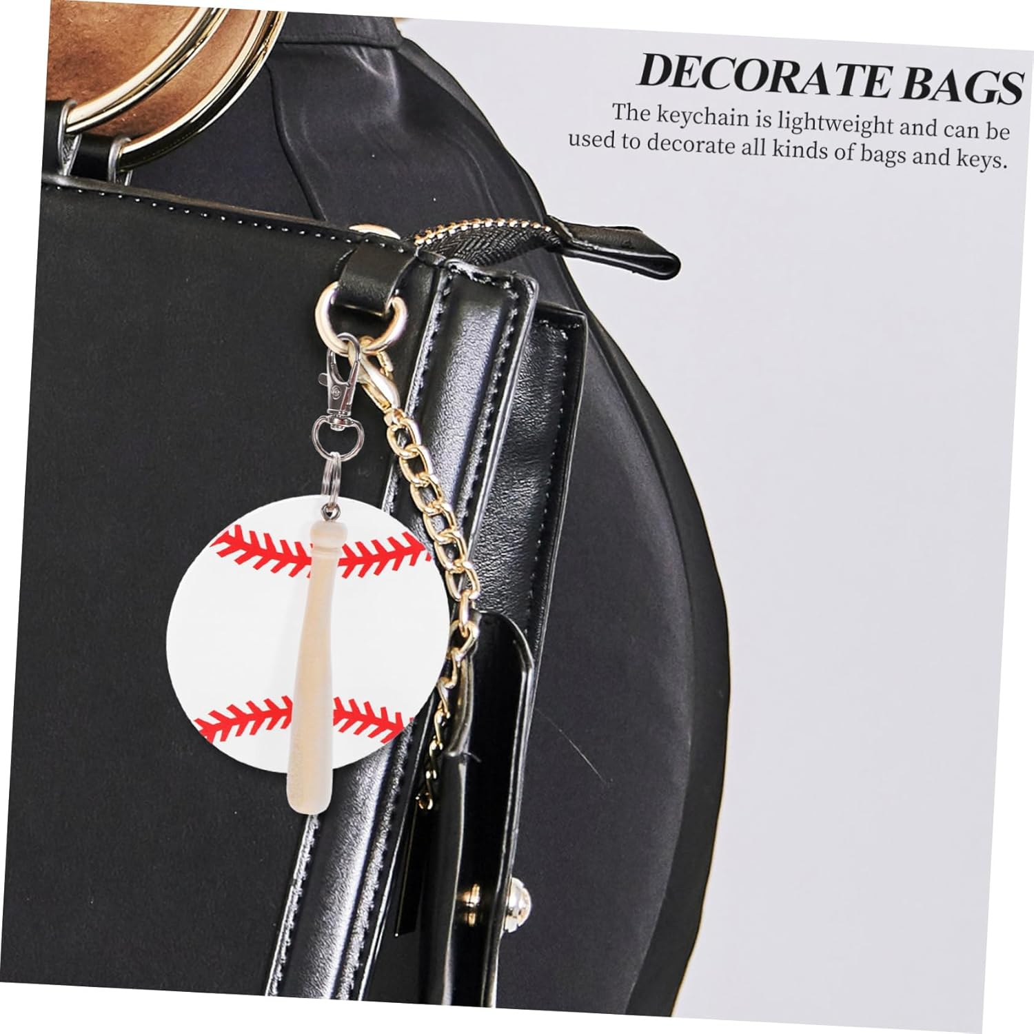 VALICLUD 2pcs Baseball Themed Durable Acrylic Keychains