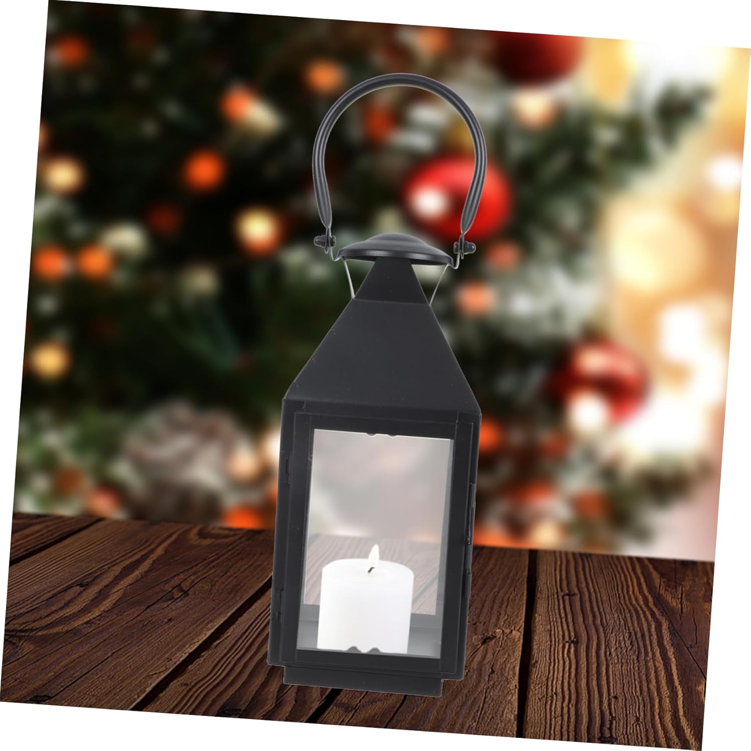 Nordic Iron Candle Lantern for Christmas Decor