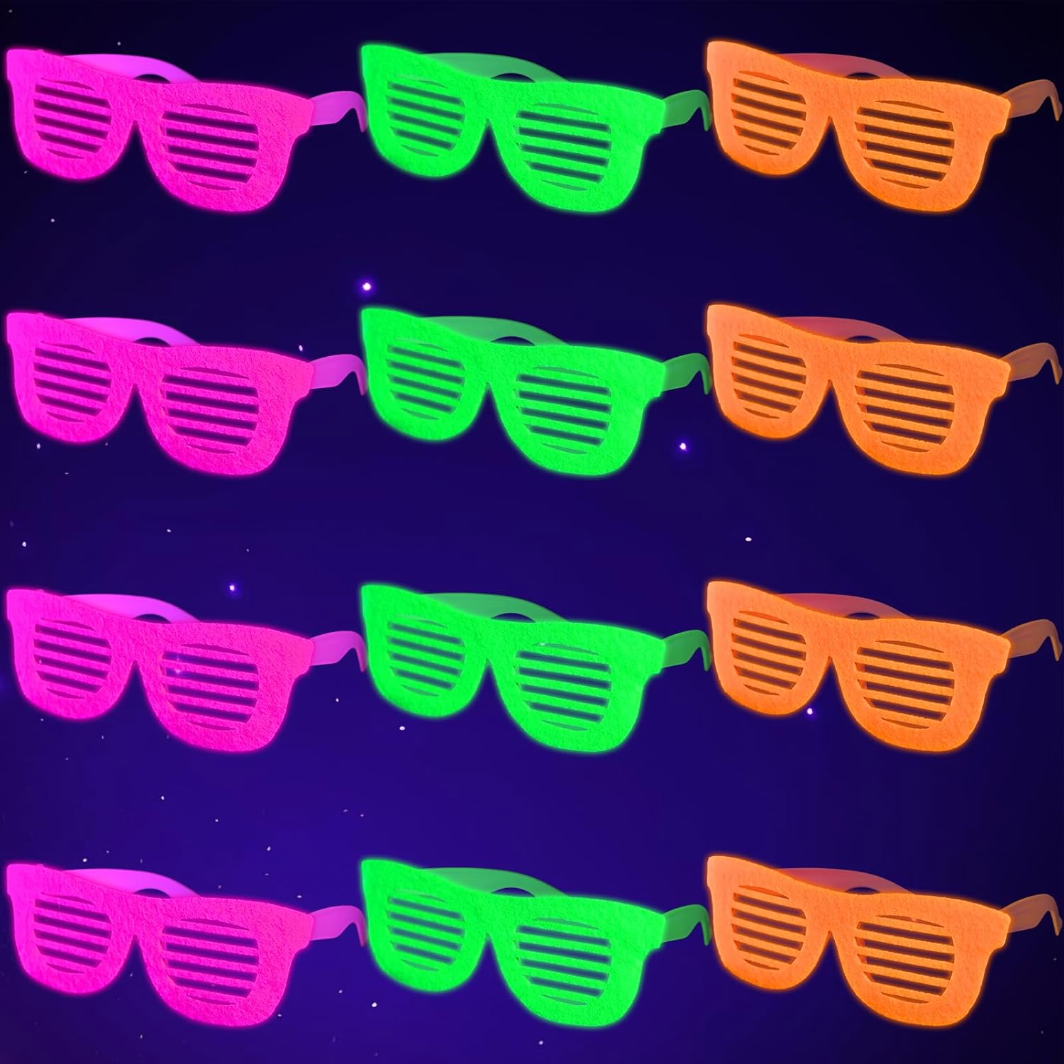 Mega-L 12 Pcs Glow in The Dark Glasses Party Favors
