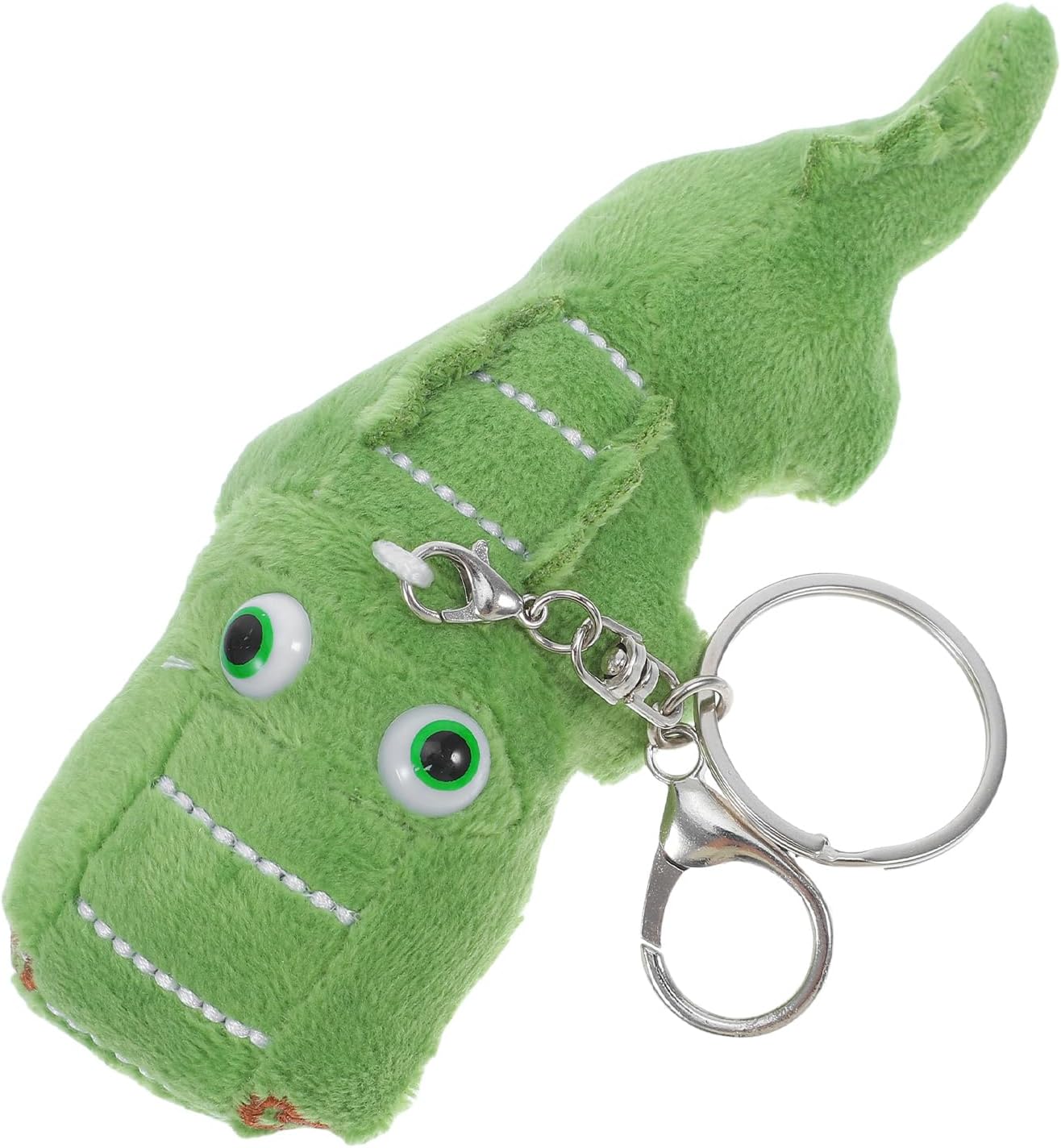 LOGOFUN 2PCS Crocodile Plush Keychain Soft Animal Toy Keyrings