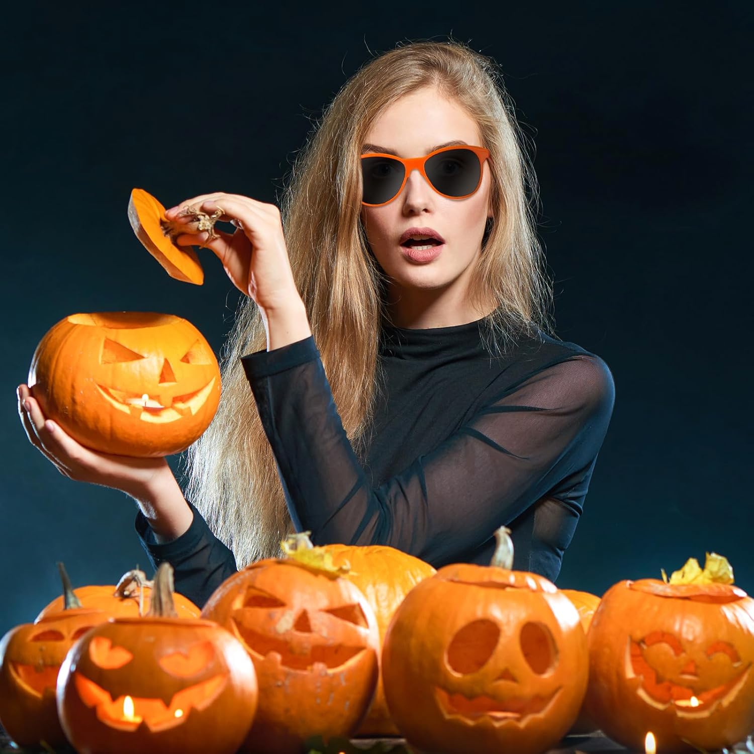 Flutesan 24 Pcs Halloween Glasses Set Photo Props