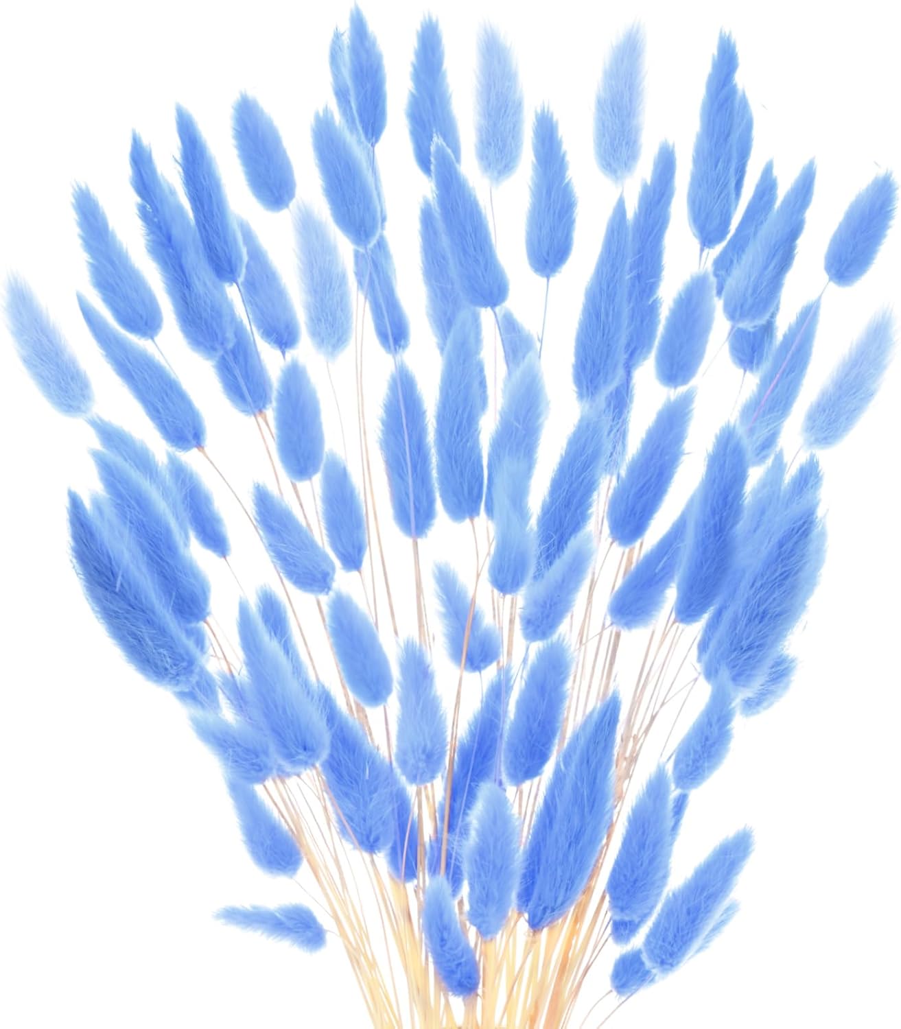 60-Pack Bright Blue Bunny Tail Grass Decor