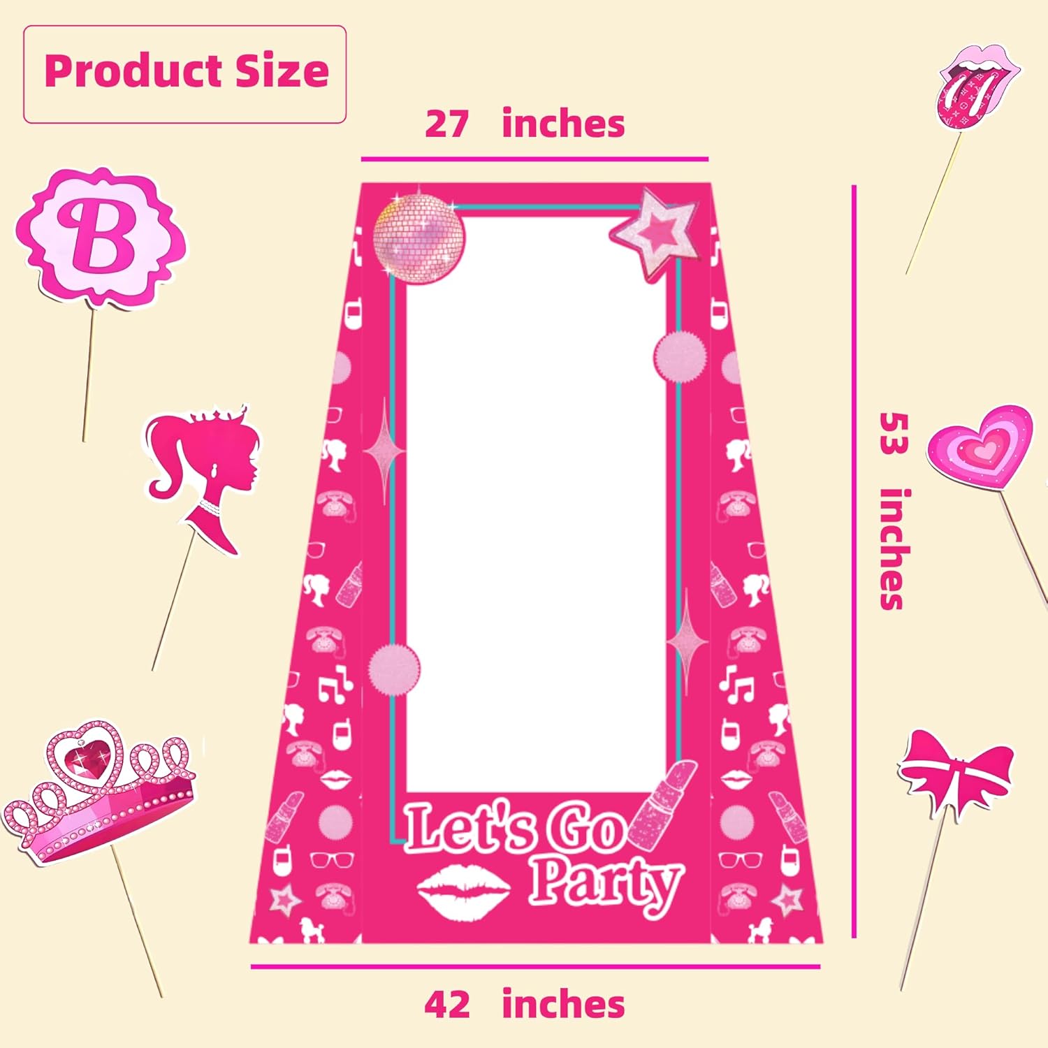 45 Ft Tall Life Size Photo Booth Props with Bracket