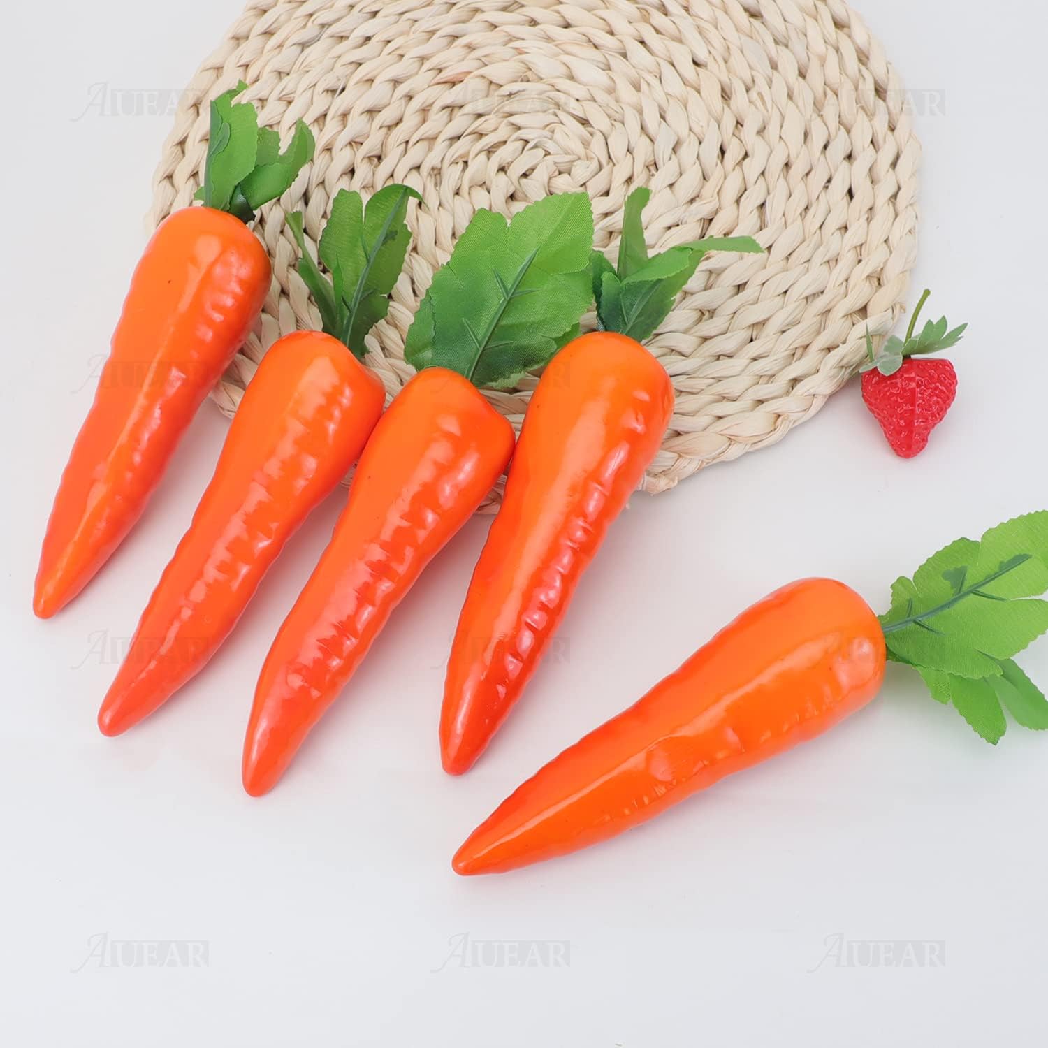 AUEAR 5 Pack Artificial Carrots for Home Decor