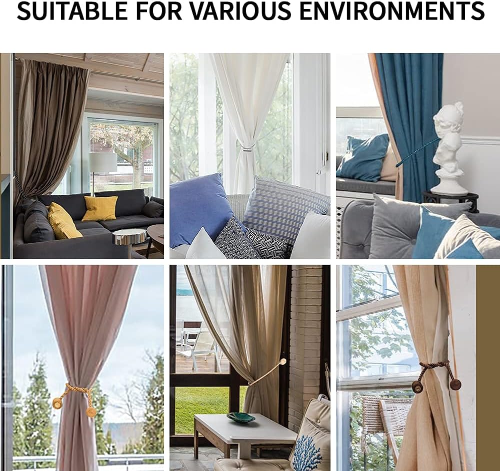 Modern Magnetic Curtain Holdbacks 2 Pack