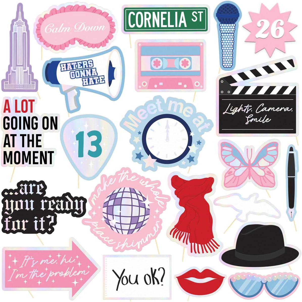 Xo Fetti Party Era Photo Props - 26 Count