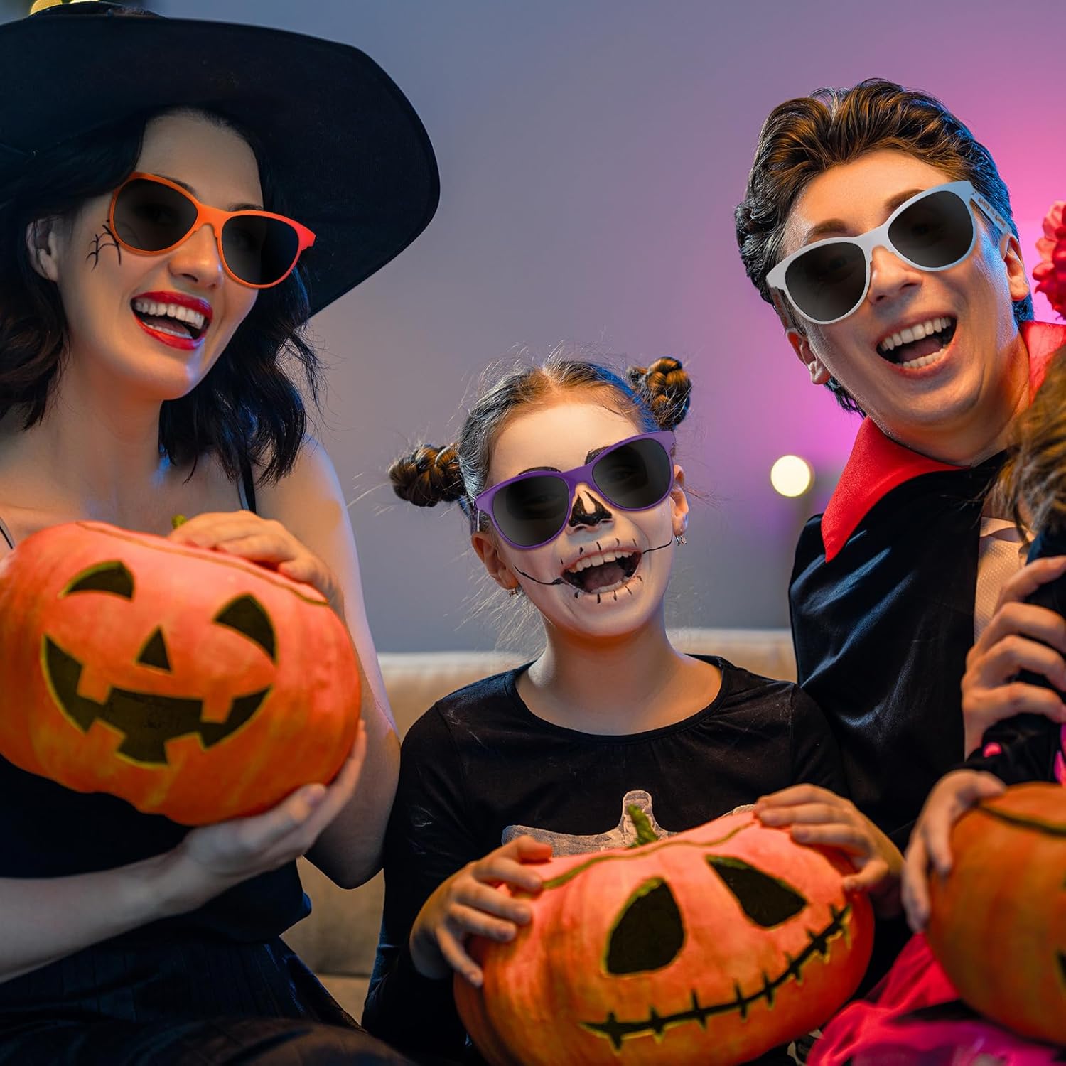 Flutesan 24 Pcs Halloween Glasses Set Photo Props