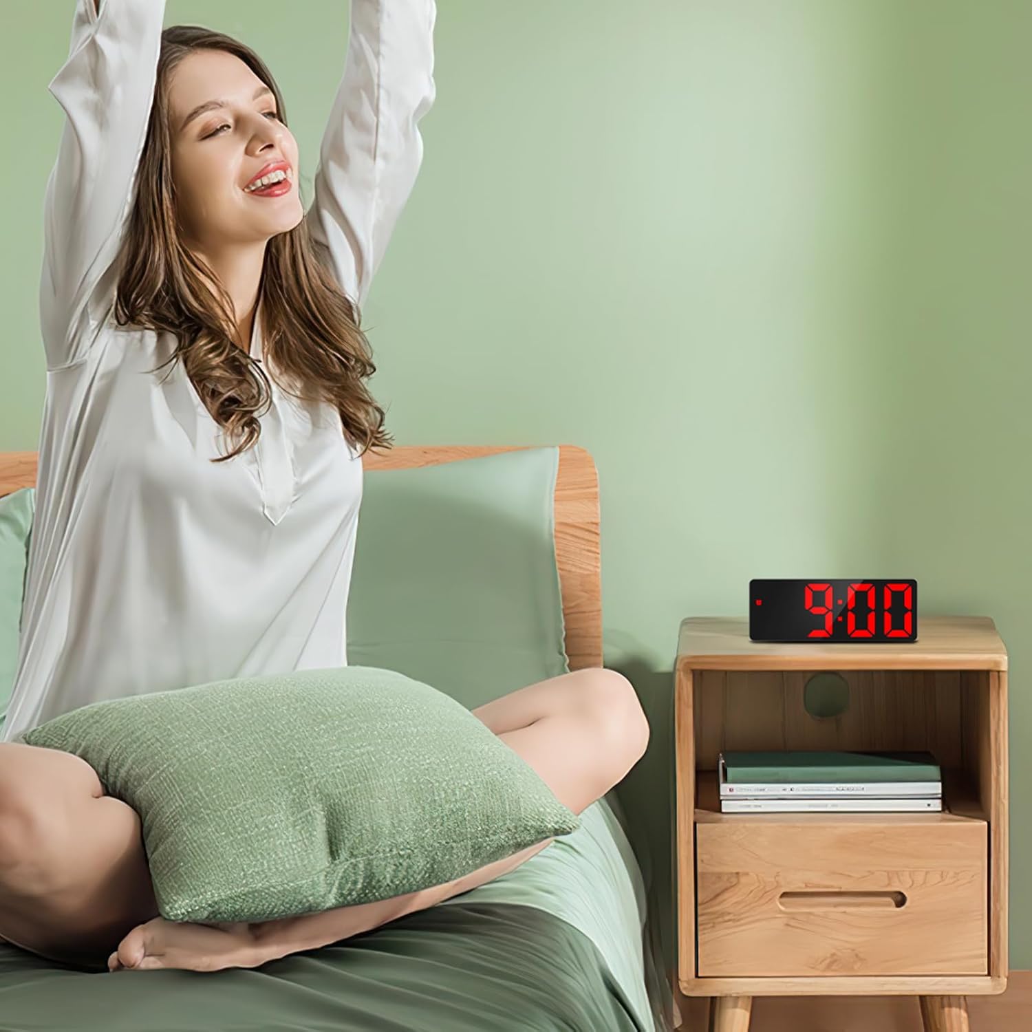ORIA LED Alarm Clock with Snooze and 3 Brightness Levels