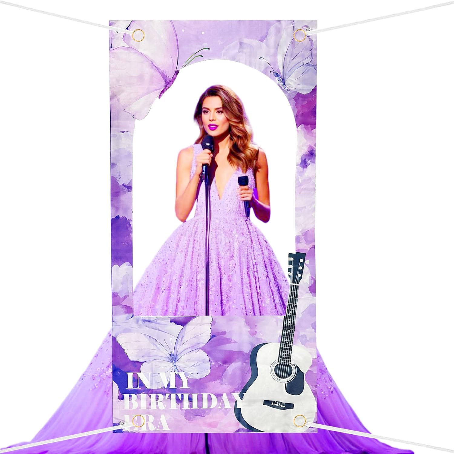 LaVenty Sparkling Guitar Themed Photo Booth Backdrop