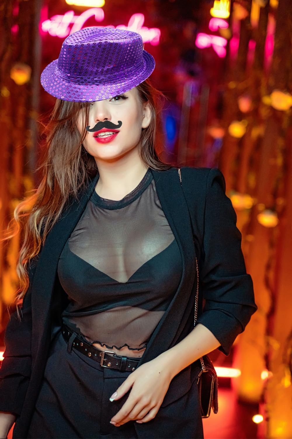 HEYTOP 21 Pcs Funny Photo Booth Props Set for Adults