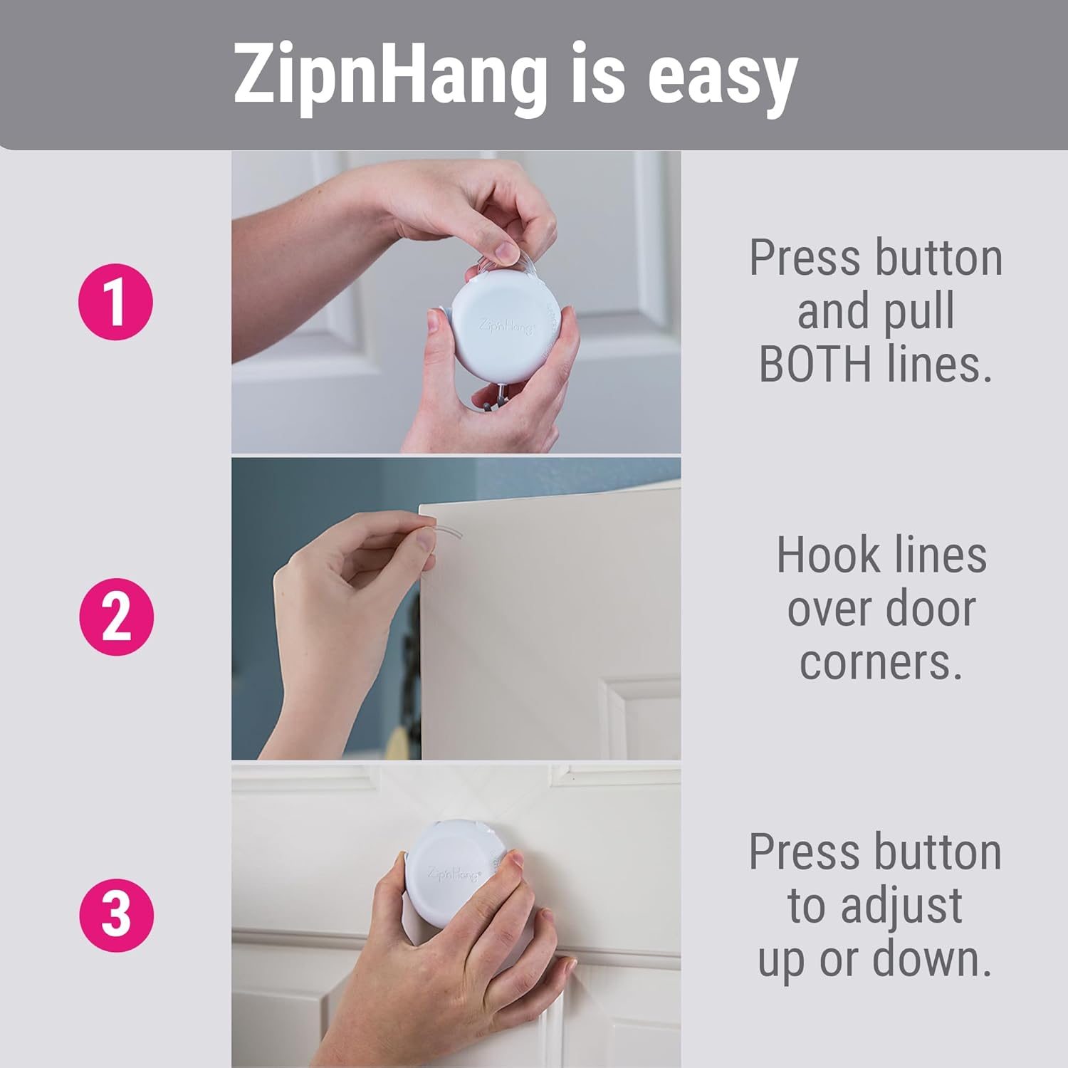 Zip n Hang Xtra Wreath Hanger for Glass Doors