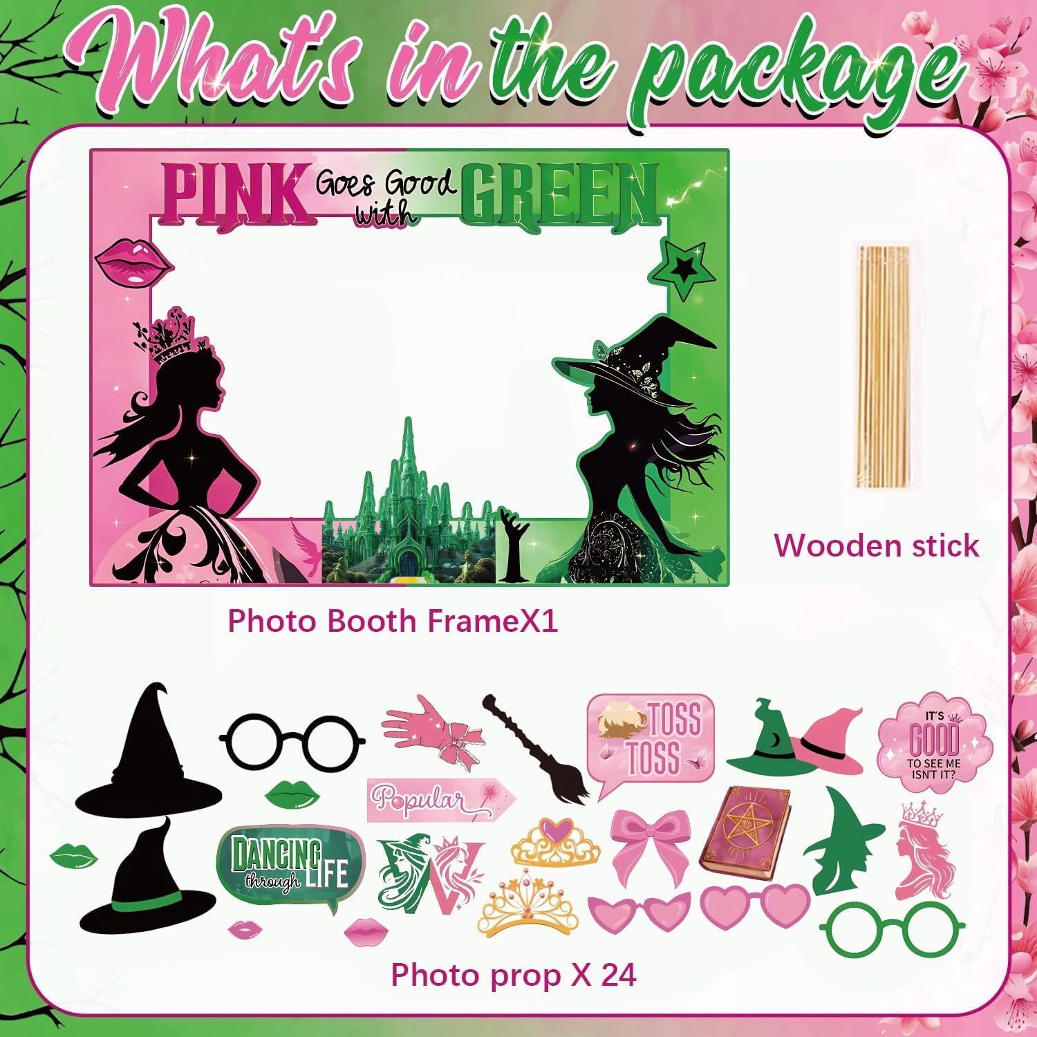 Witch Party Decorations Photo Booth Props Frame