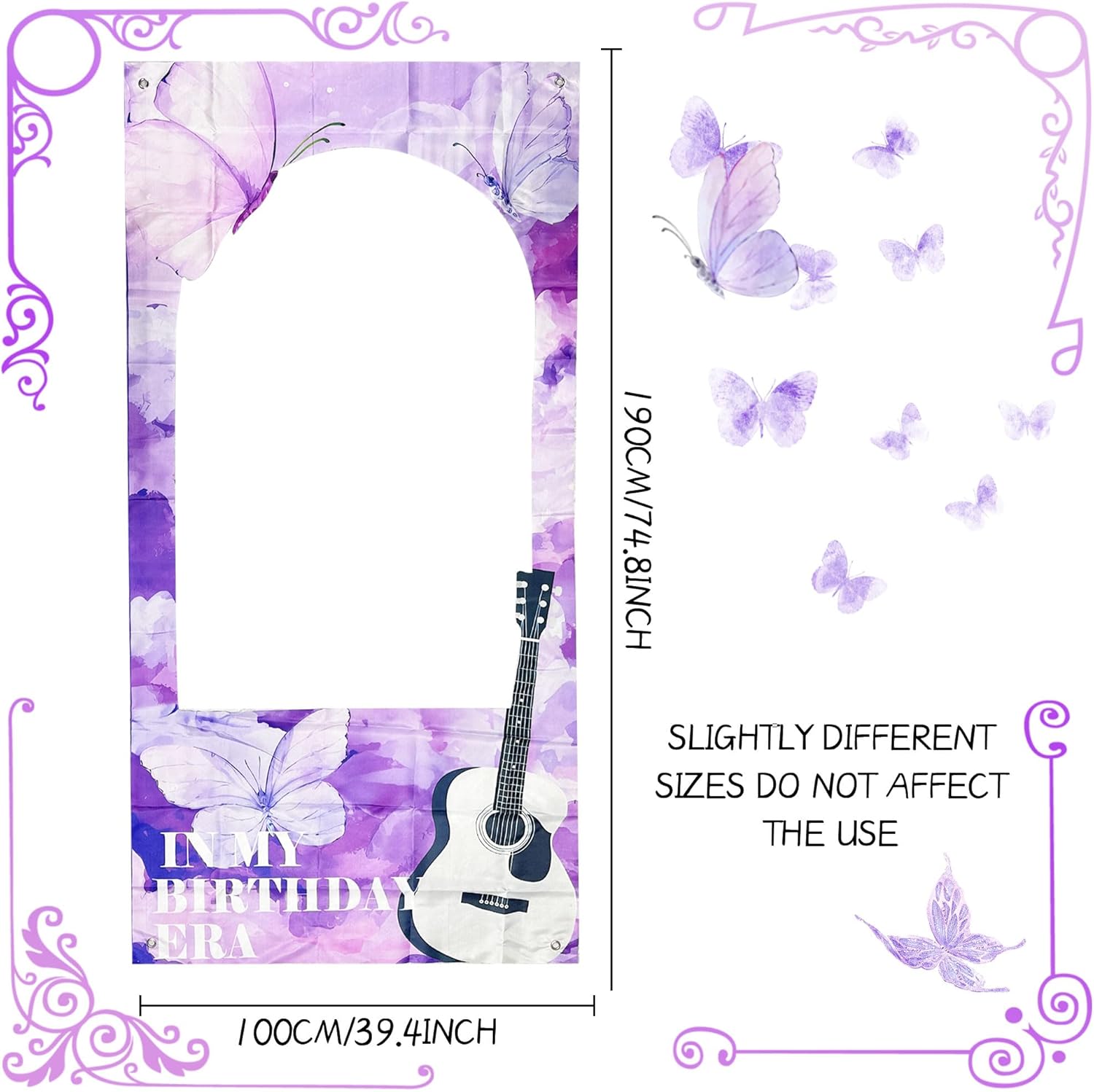 LaVenty Sparkling Guitar Themed Photo Booth Backdrop
