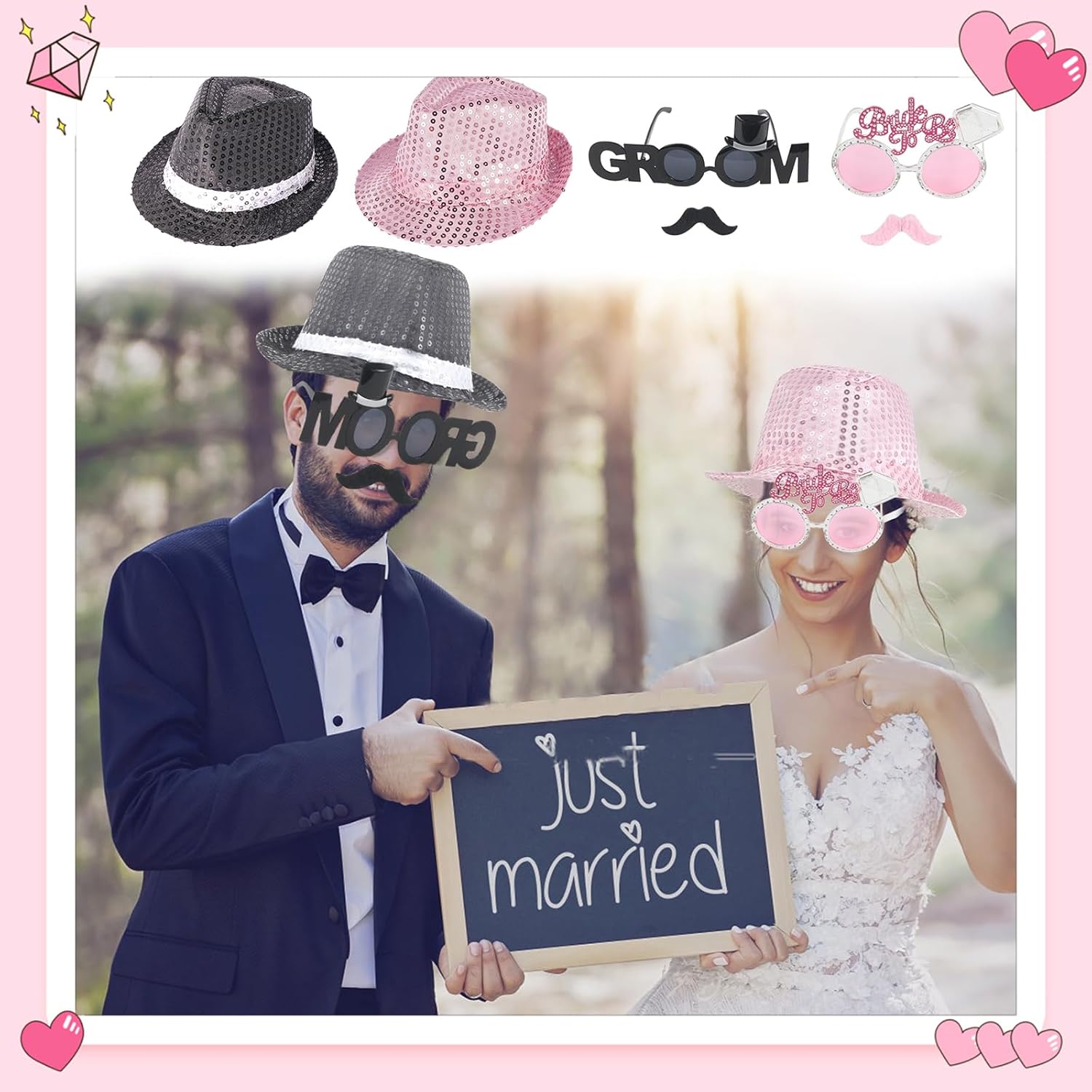 18 Pcs Fun Photo Booth Props Set for Adults