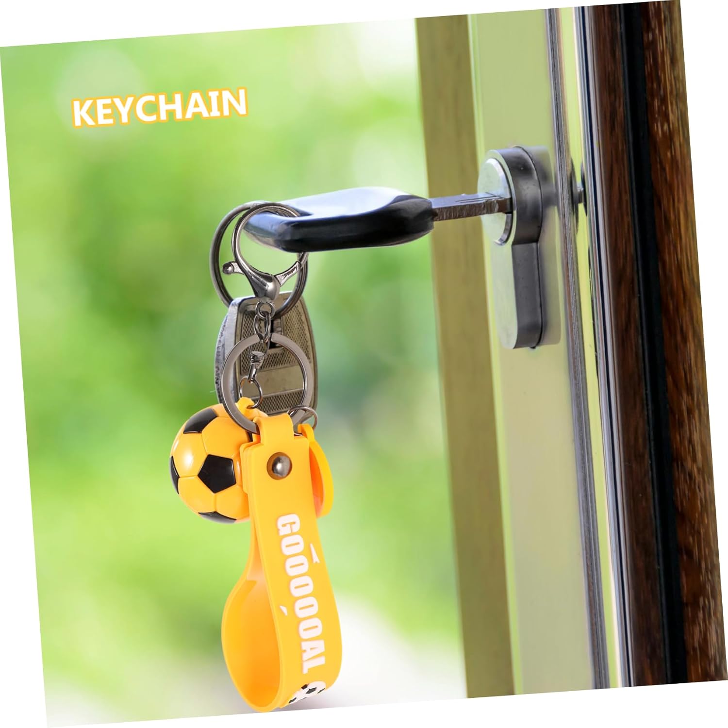 PartyKindom 2 Pcs Soccer Keychain Football Pendant for Keys and Bags