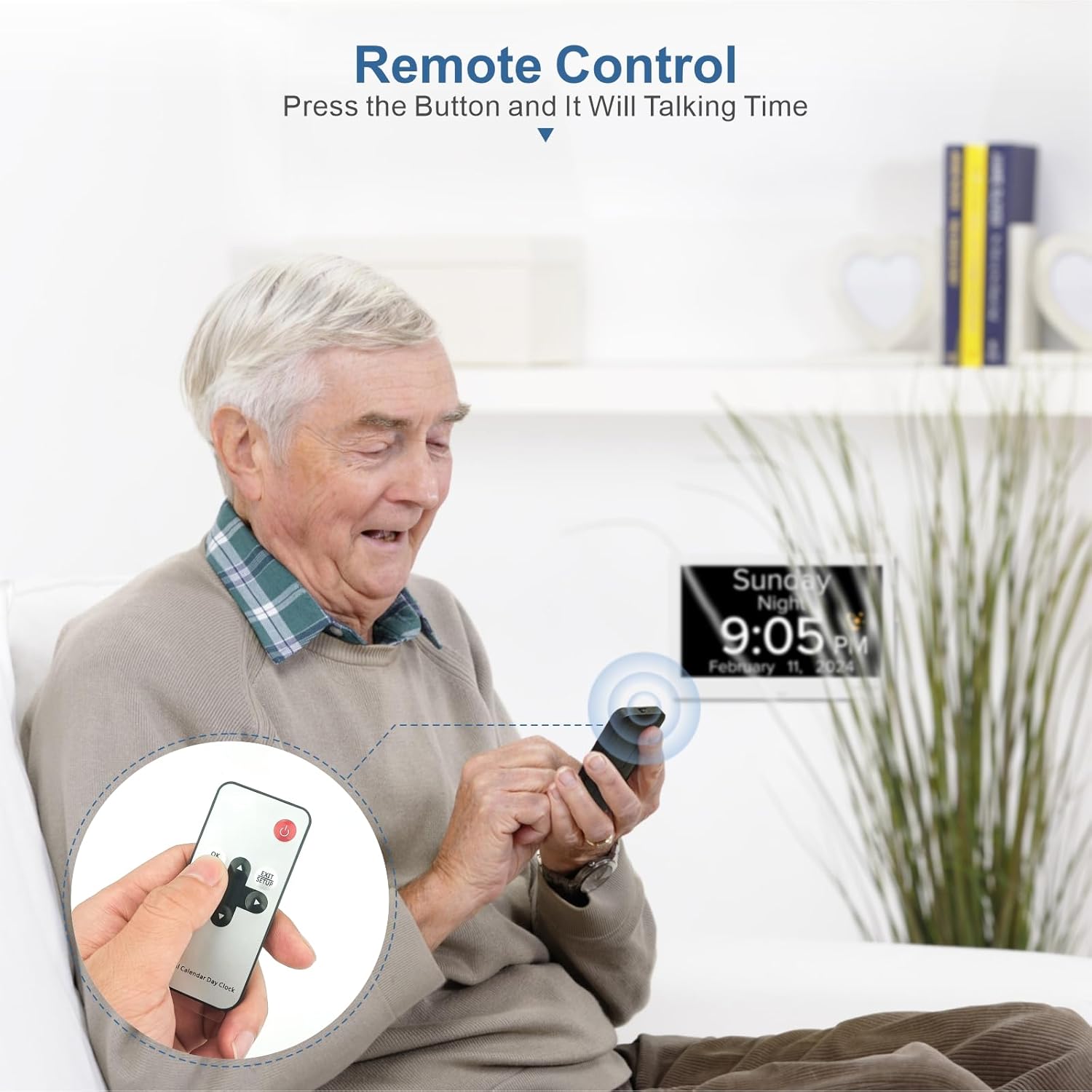 101 Inch Digital Dementia Alarm Clock for Seniors