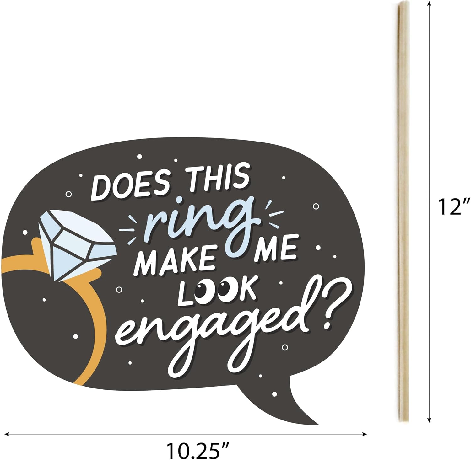Big Dot of Happiness Engagement Photo Booth Props Kit - 20 Piece