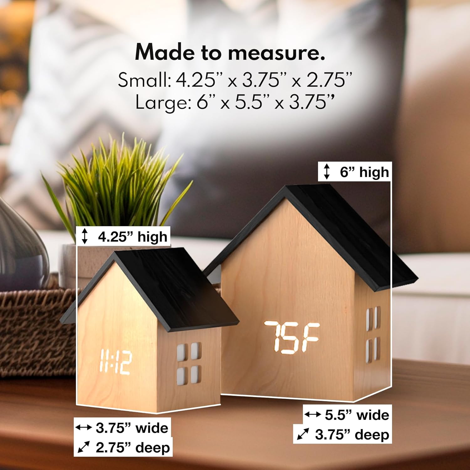 Driini Digital House Alarm Clock with Temp Display