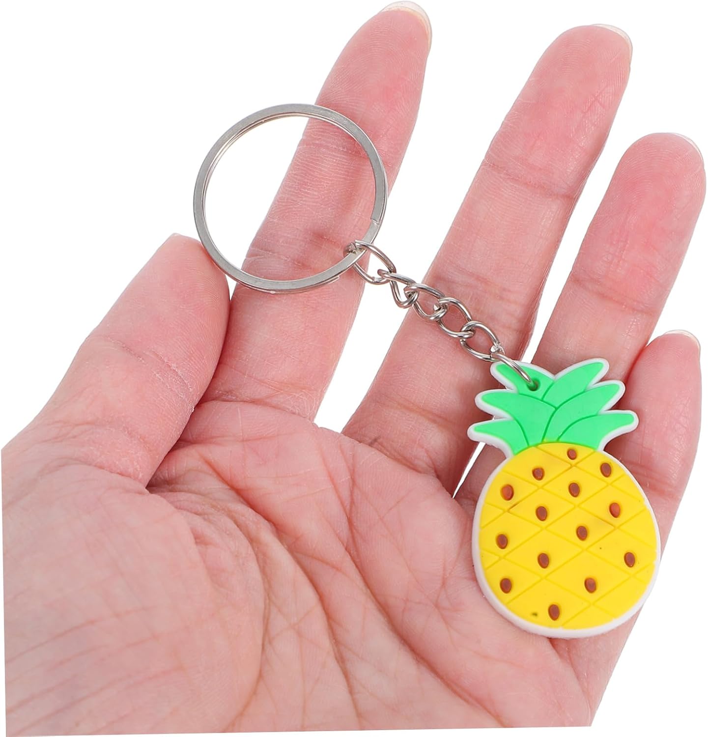 12Pcs Pineapple Keychain Set Hawaiian Style Summer Decorations