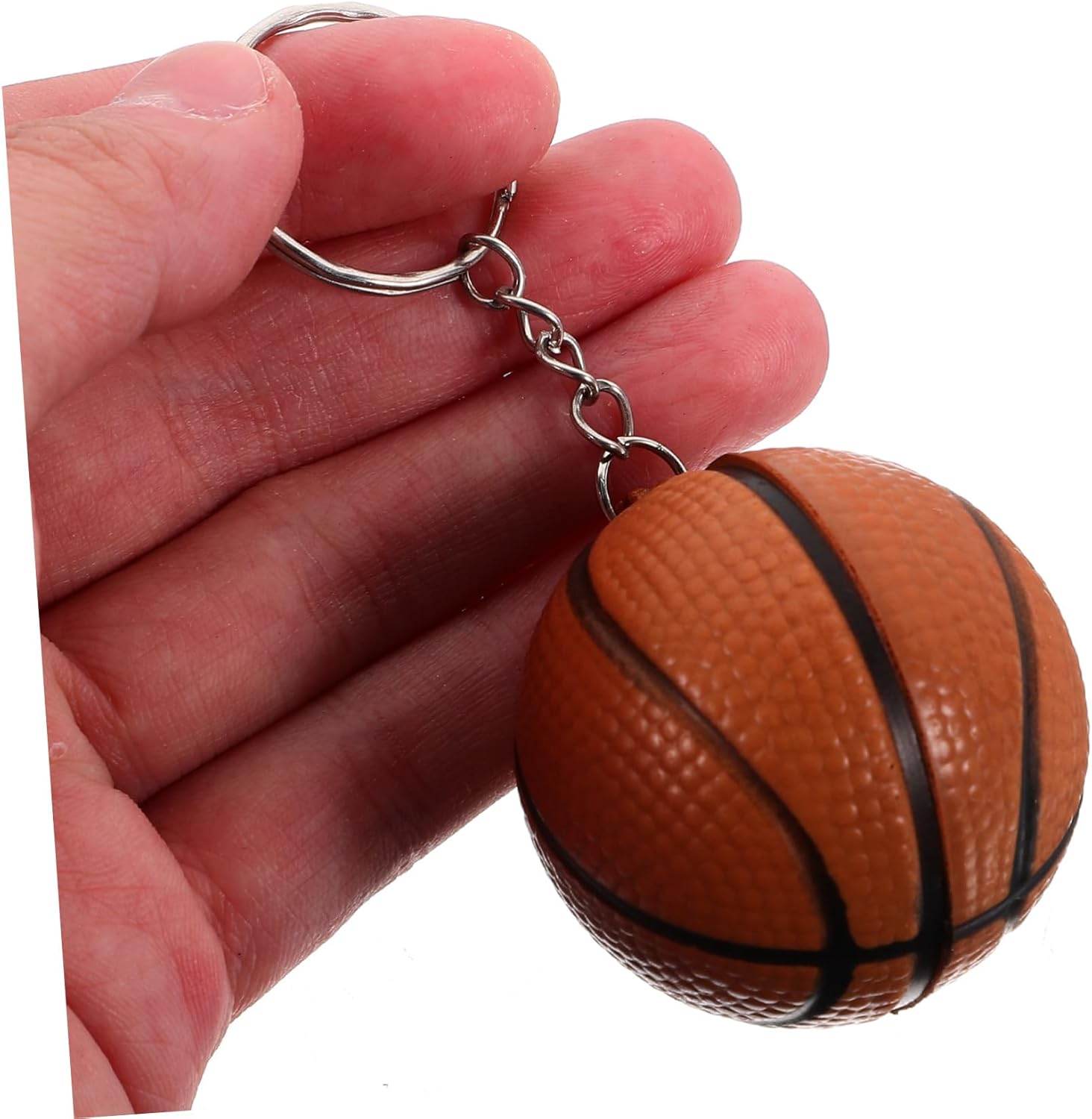 12Pcs Basketball PU Keychains for Backpacks and Bags