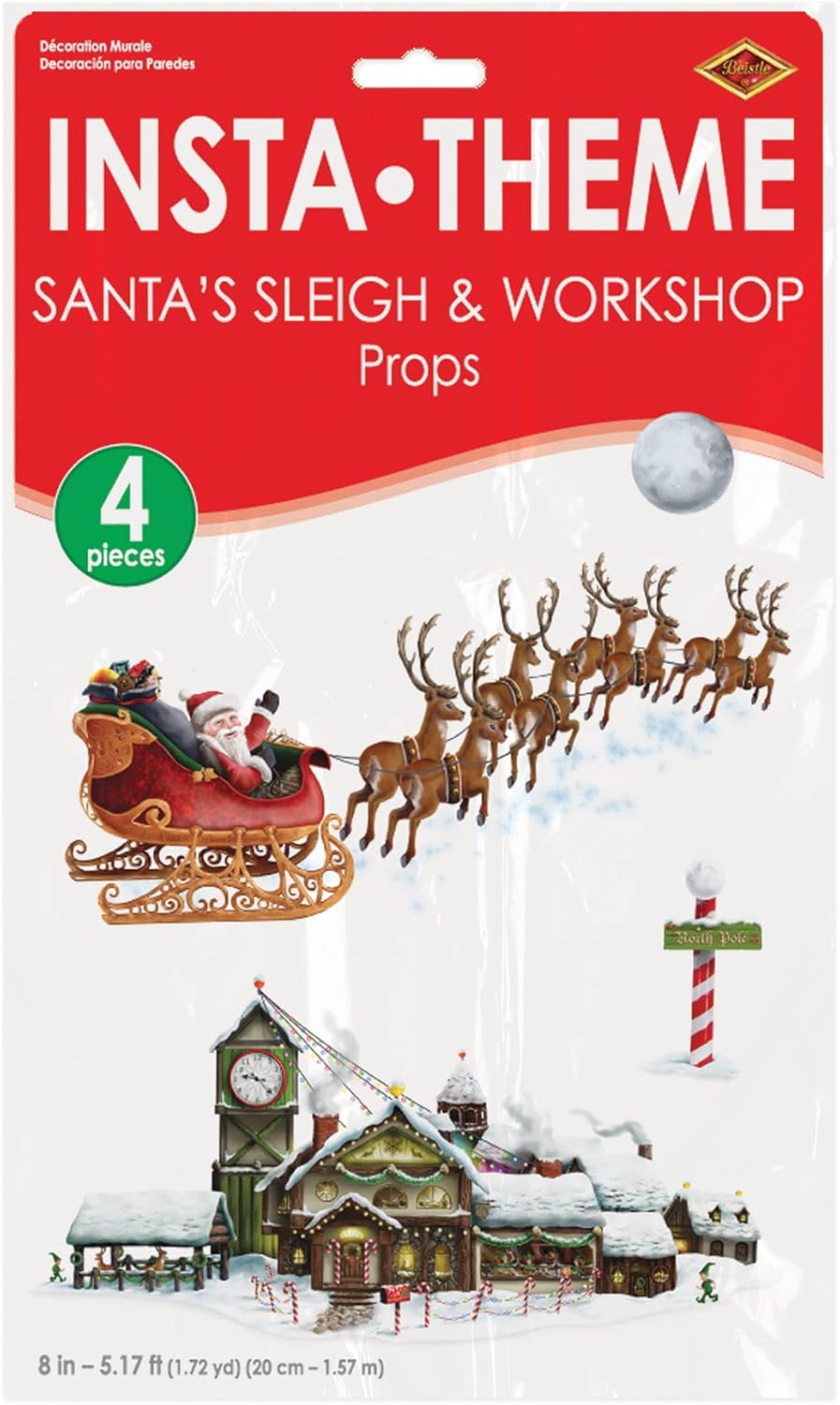 Beistle Santas Sleigh Workshop Props