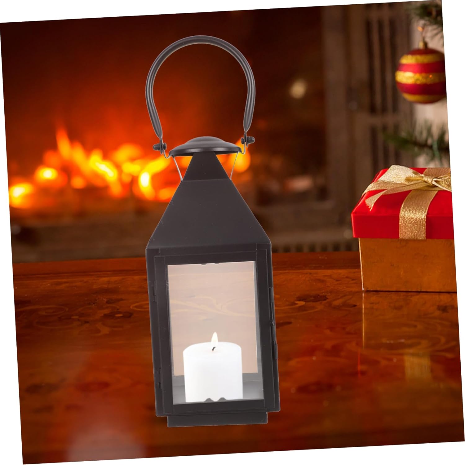 Nordic Iron Candle Lantern for Christmas Decor