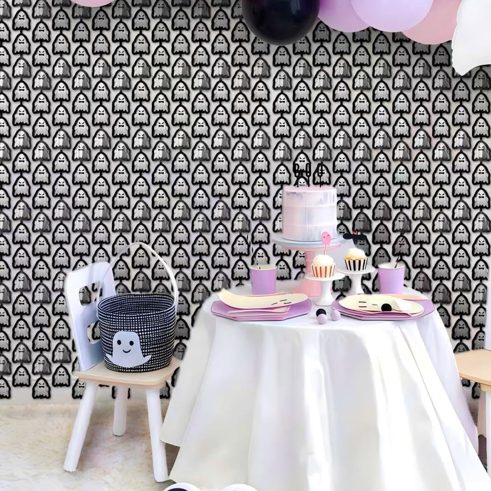 Otalibo Halloween Ghost Foil Curtains 2 Pack