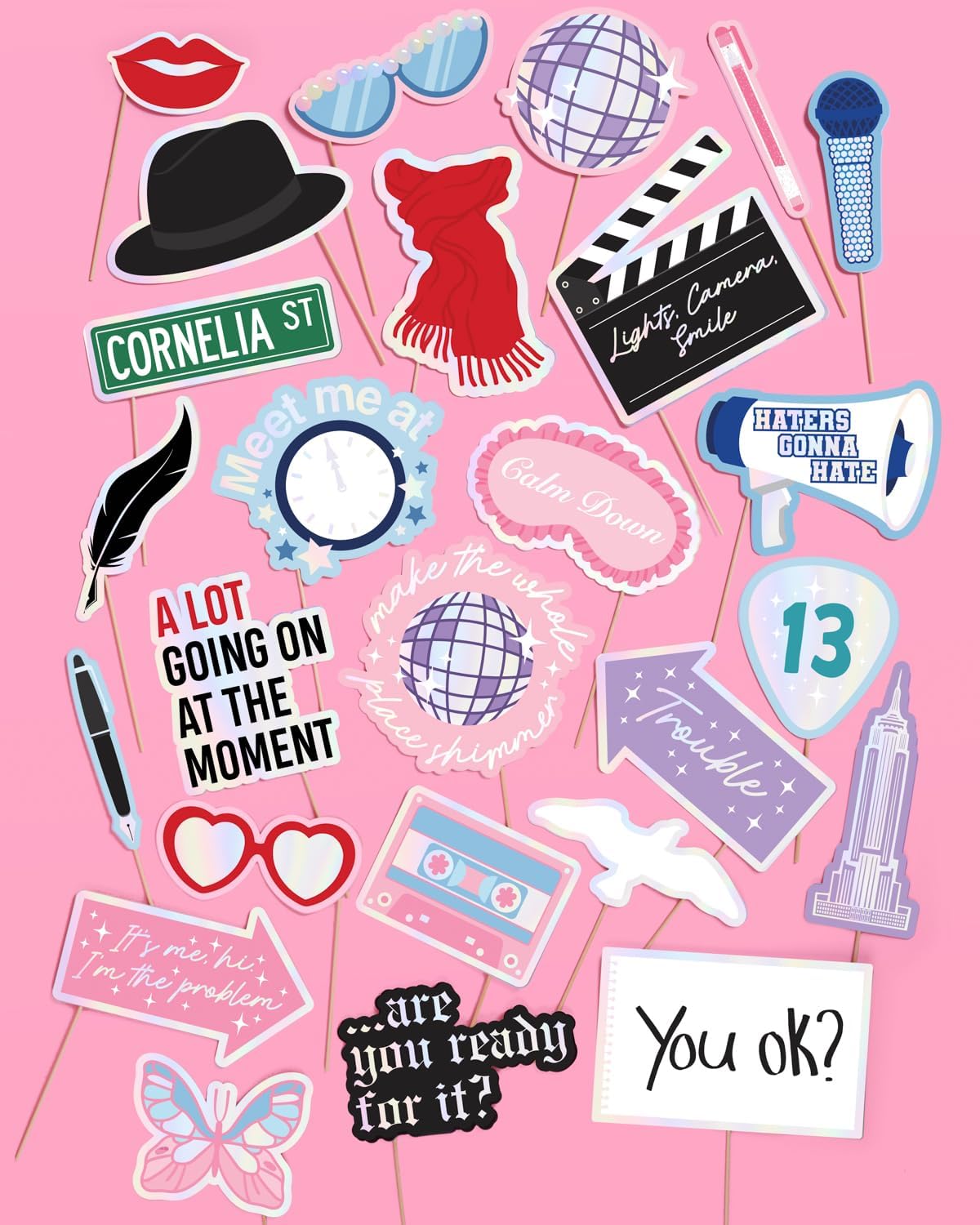 Xo Fetti Party Era Photo Props - 26 Count