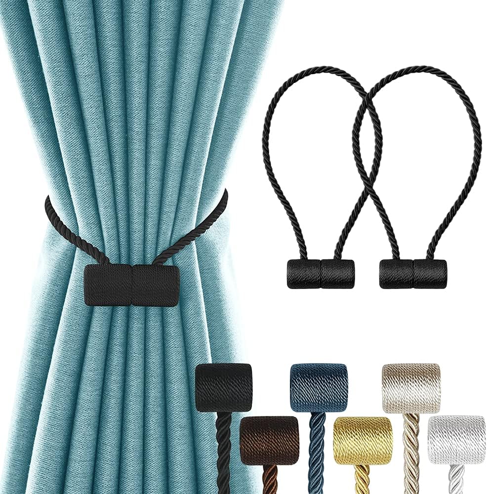 Modern Magnetic Curtain Holdbacks 2 Pack