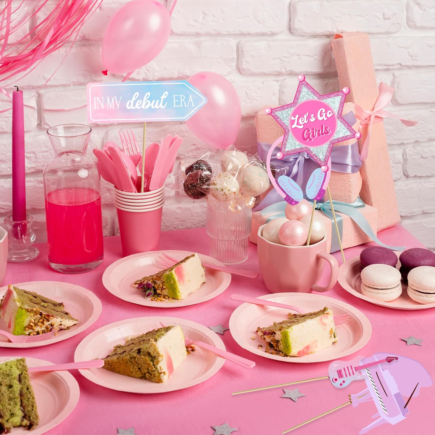 22 Pcs Music Themed Photo Booth Props for Girls Parties