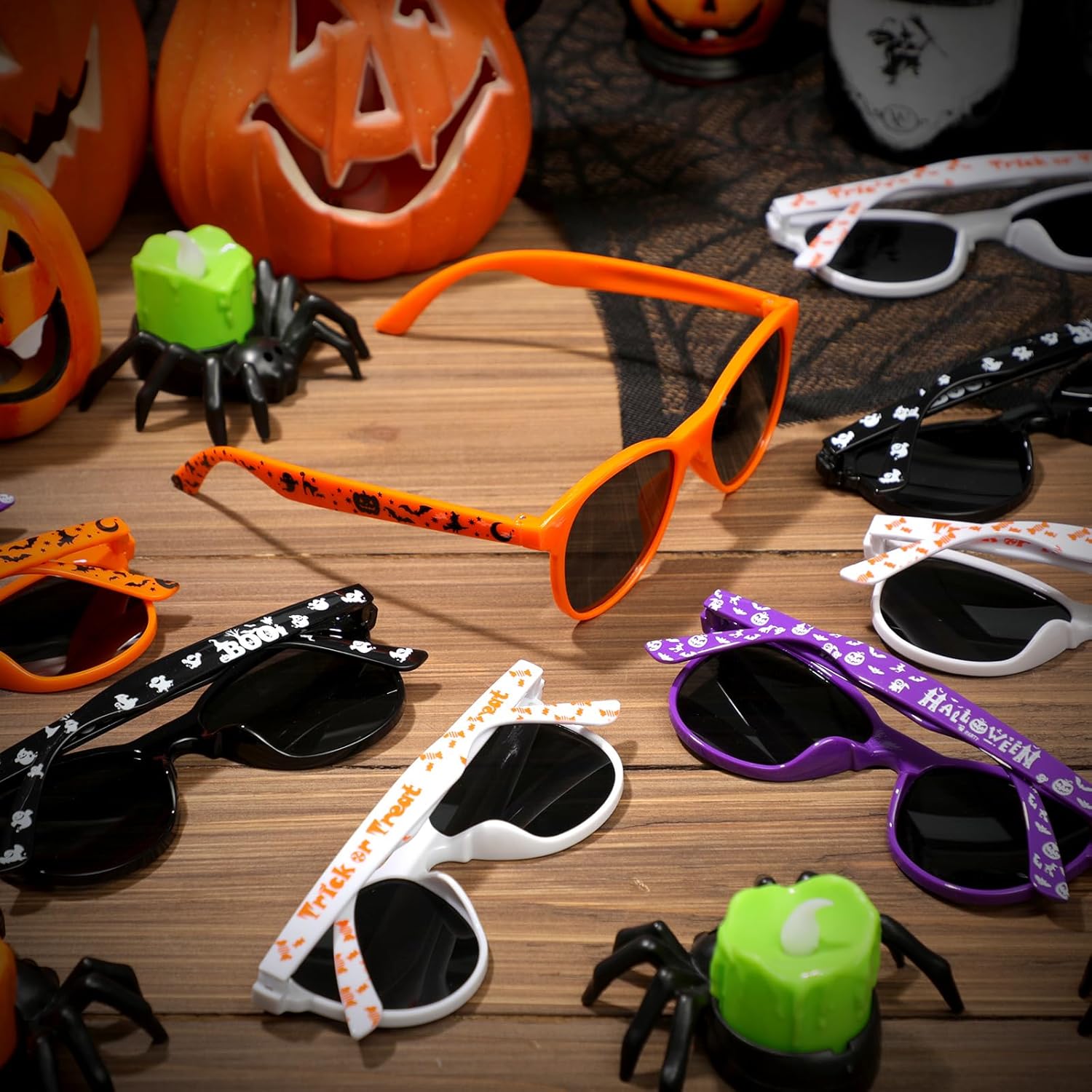 Flutesan 24 Pcs Halloween Glasses Set Photo Props