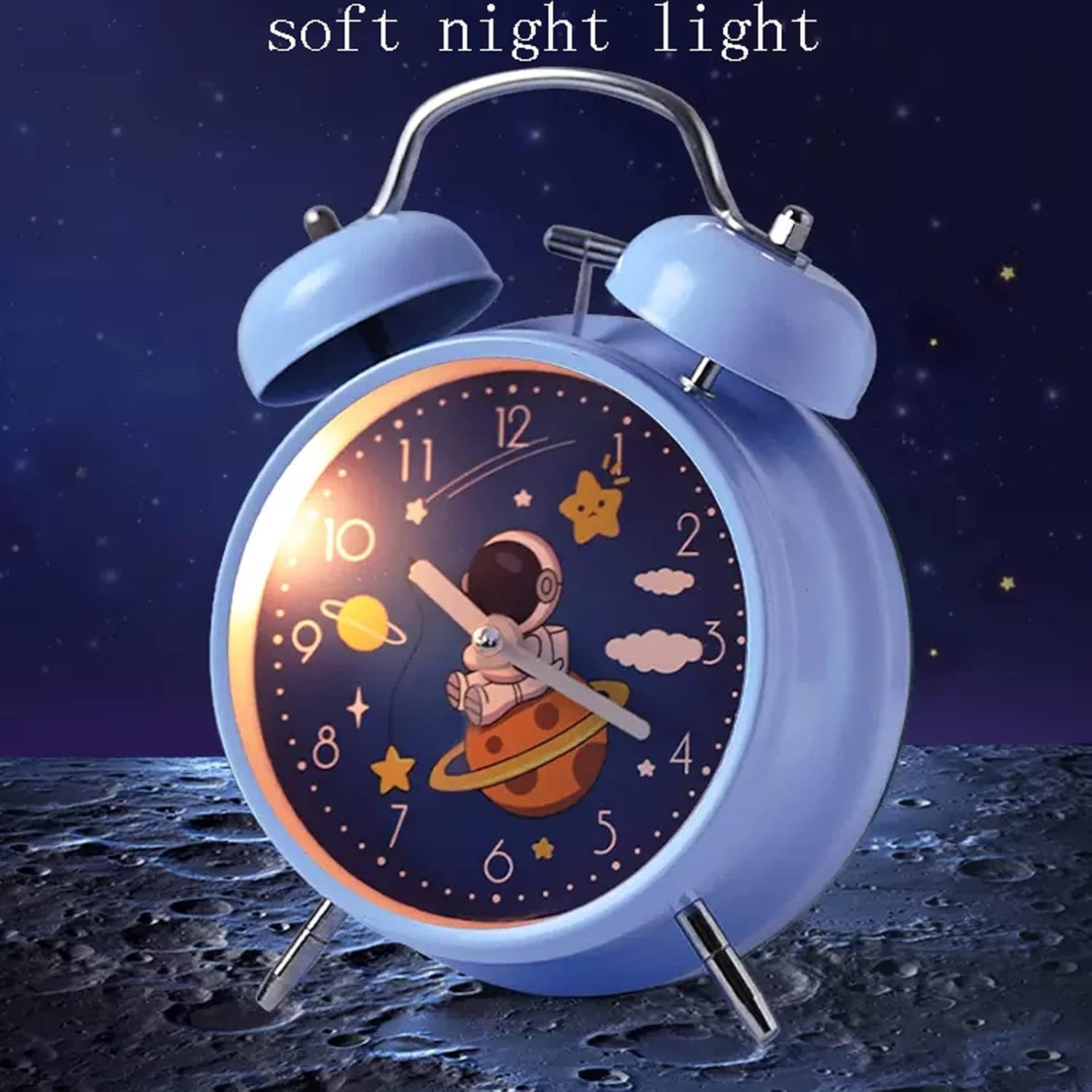 Double Bell Alarm Clock Rechargeable and Luminous