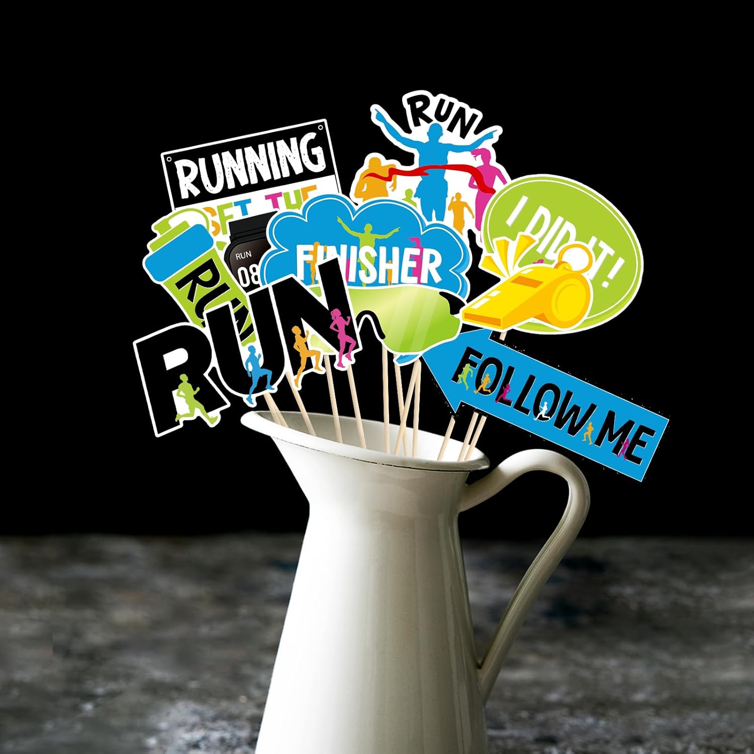 FOZEE Running Photo Booth Props 20Pcs