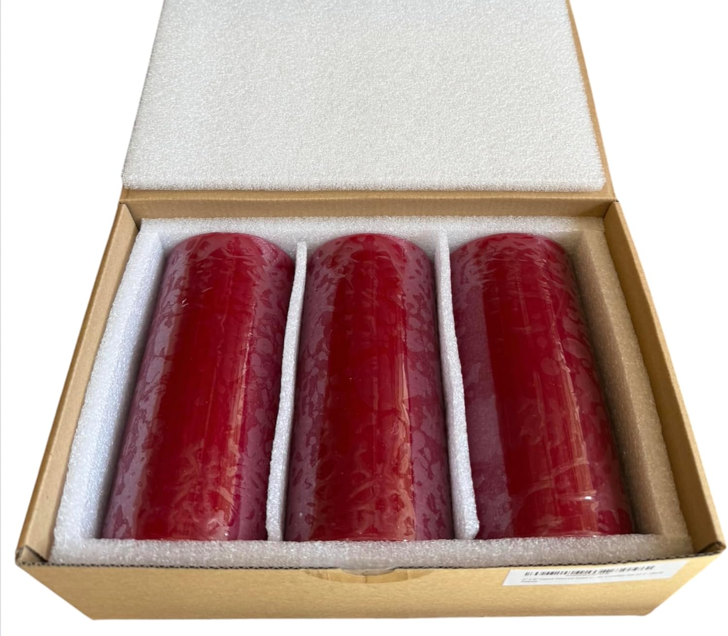 Mister Candle Dripless Unscented Pillar Candles Set of 3