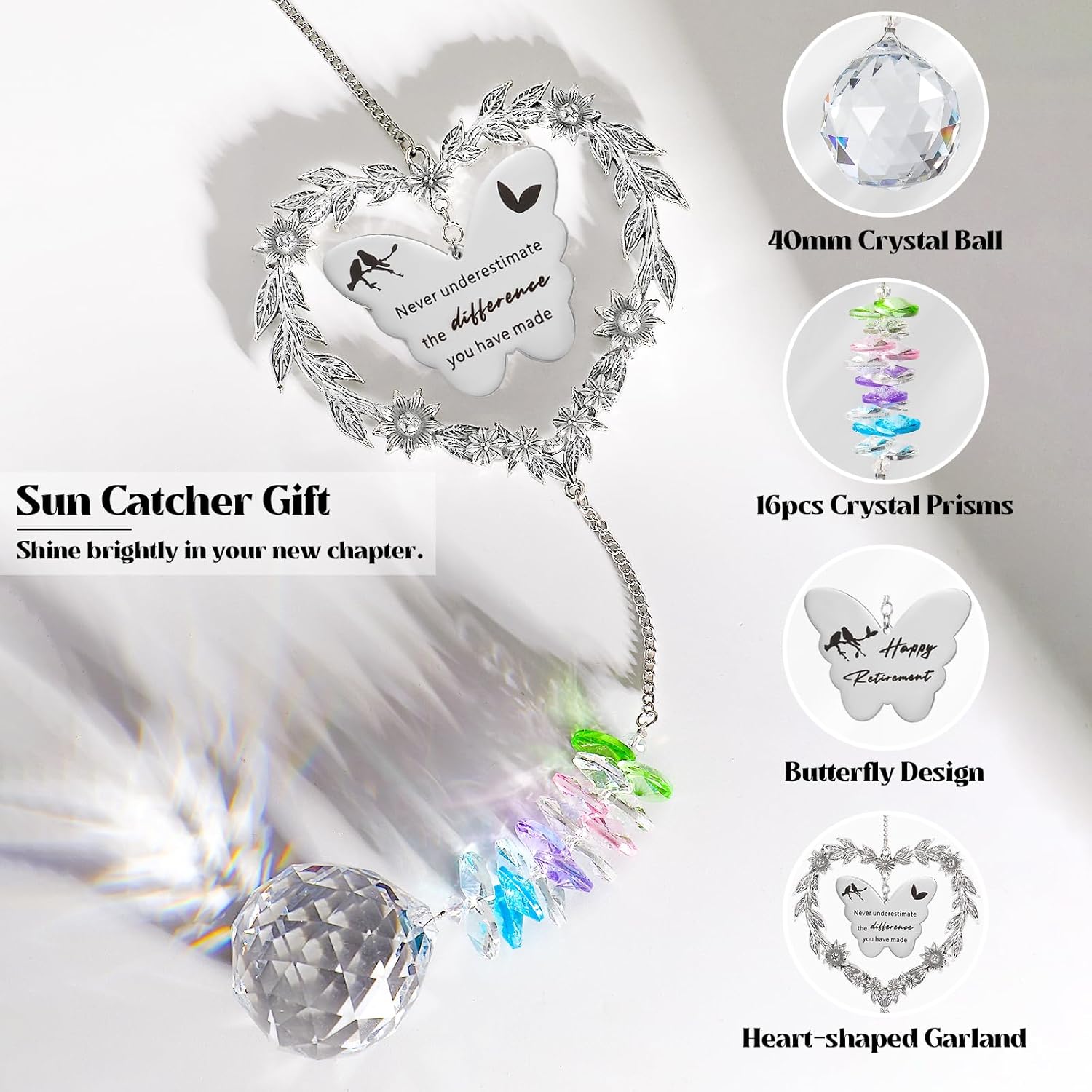 Retirement Gift Sun Catcher Crystal Prism